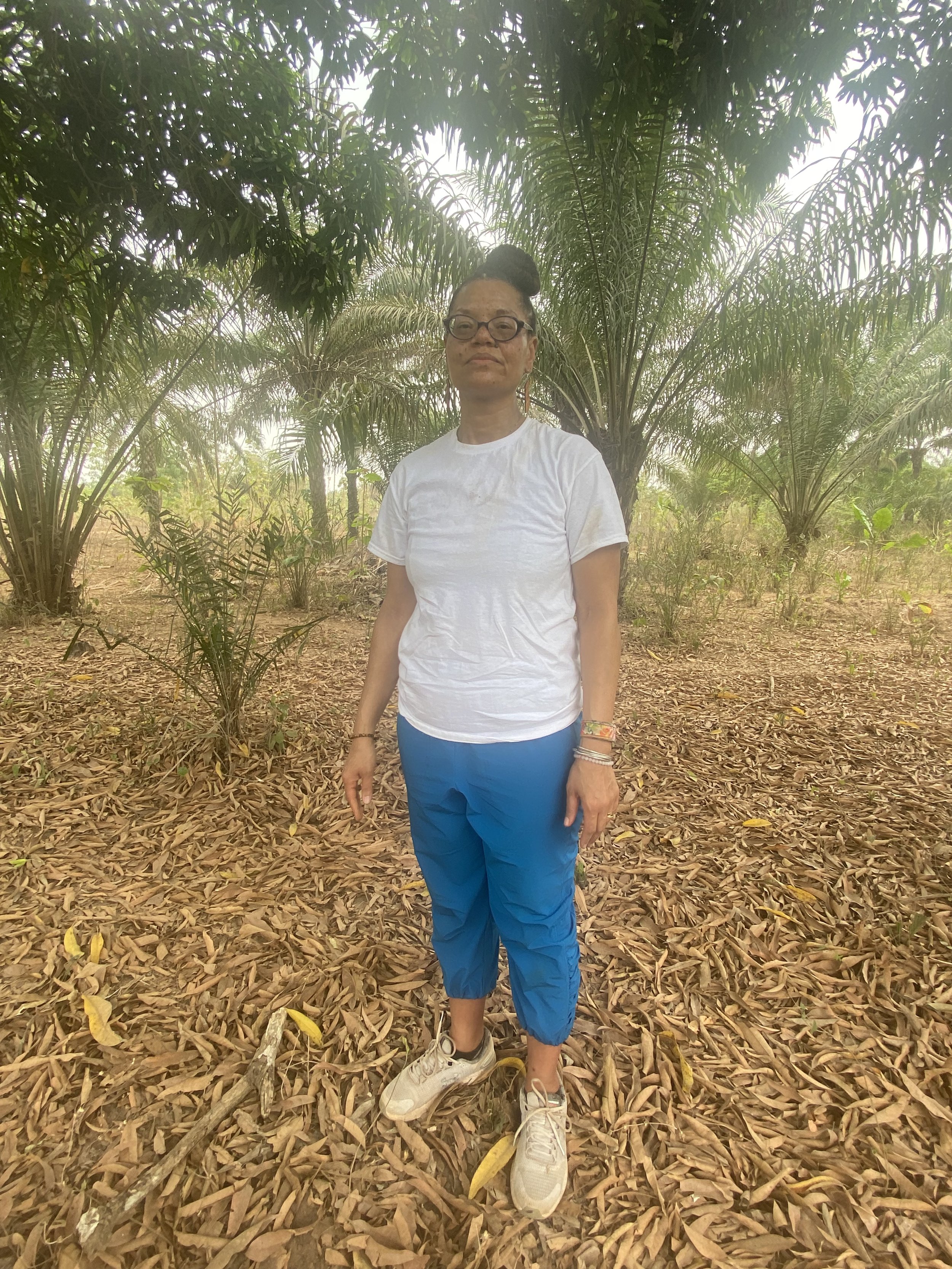 Cadet Ramona Ndlovu at the site of the mass grave of the Agoodjié