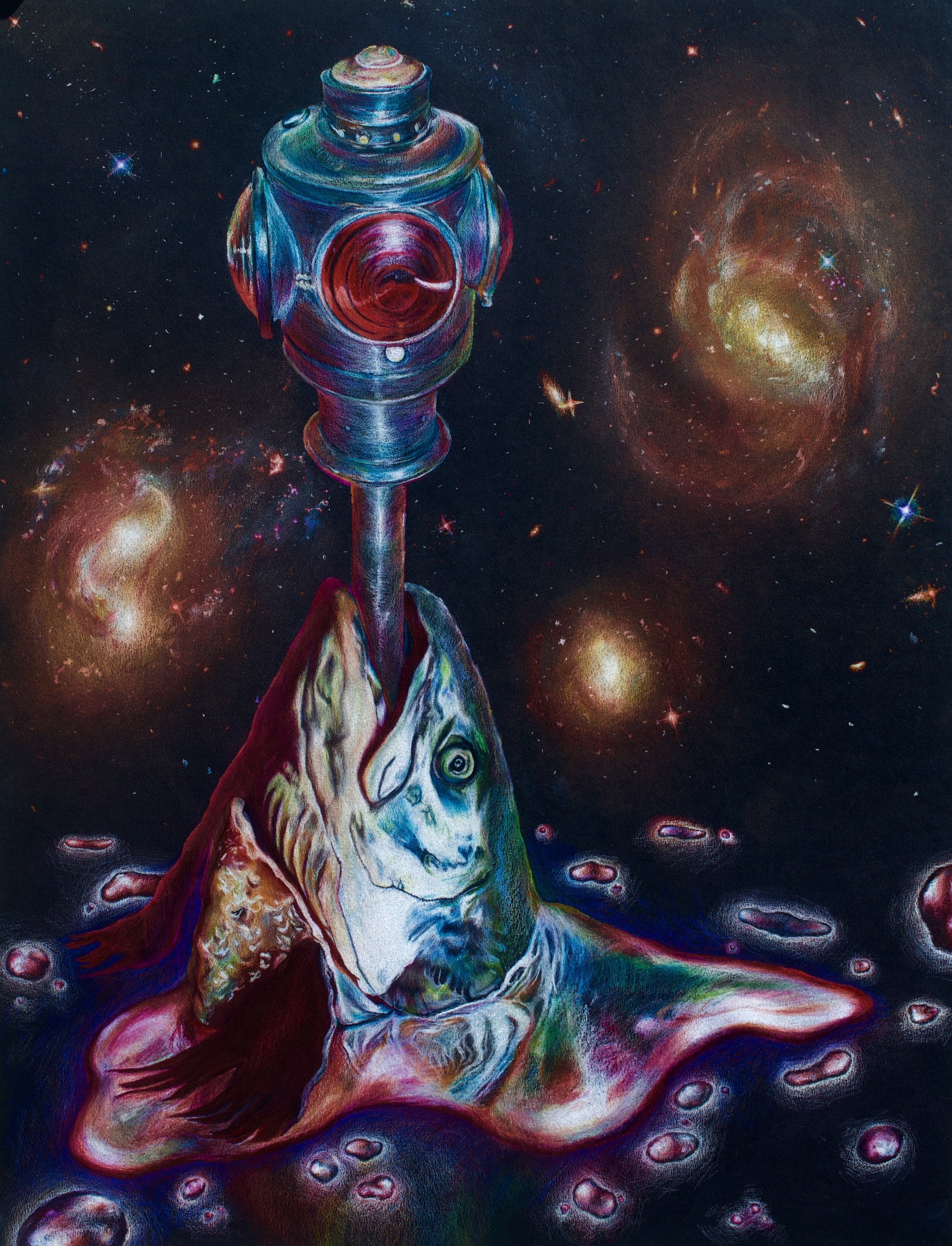 Where's My Atlantis? (Colored Pencil, Charcoal; 2021)