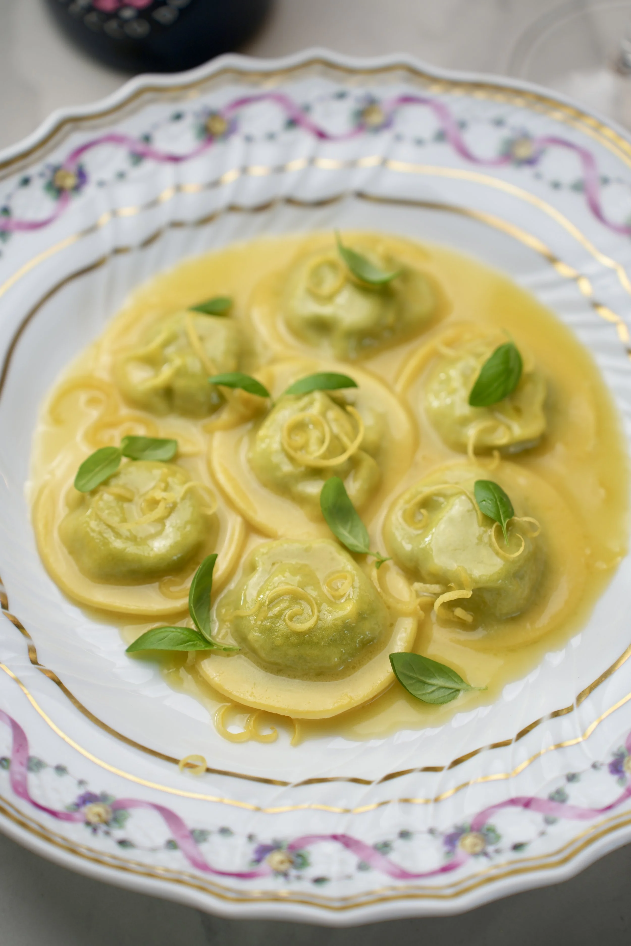 Nettles & Ricotta ravioli
