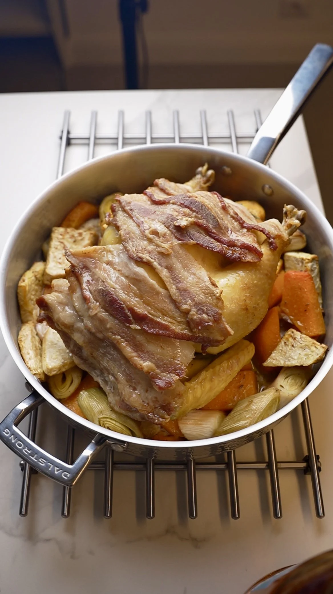 Roast chicken with Jura French cognac cask whisky 