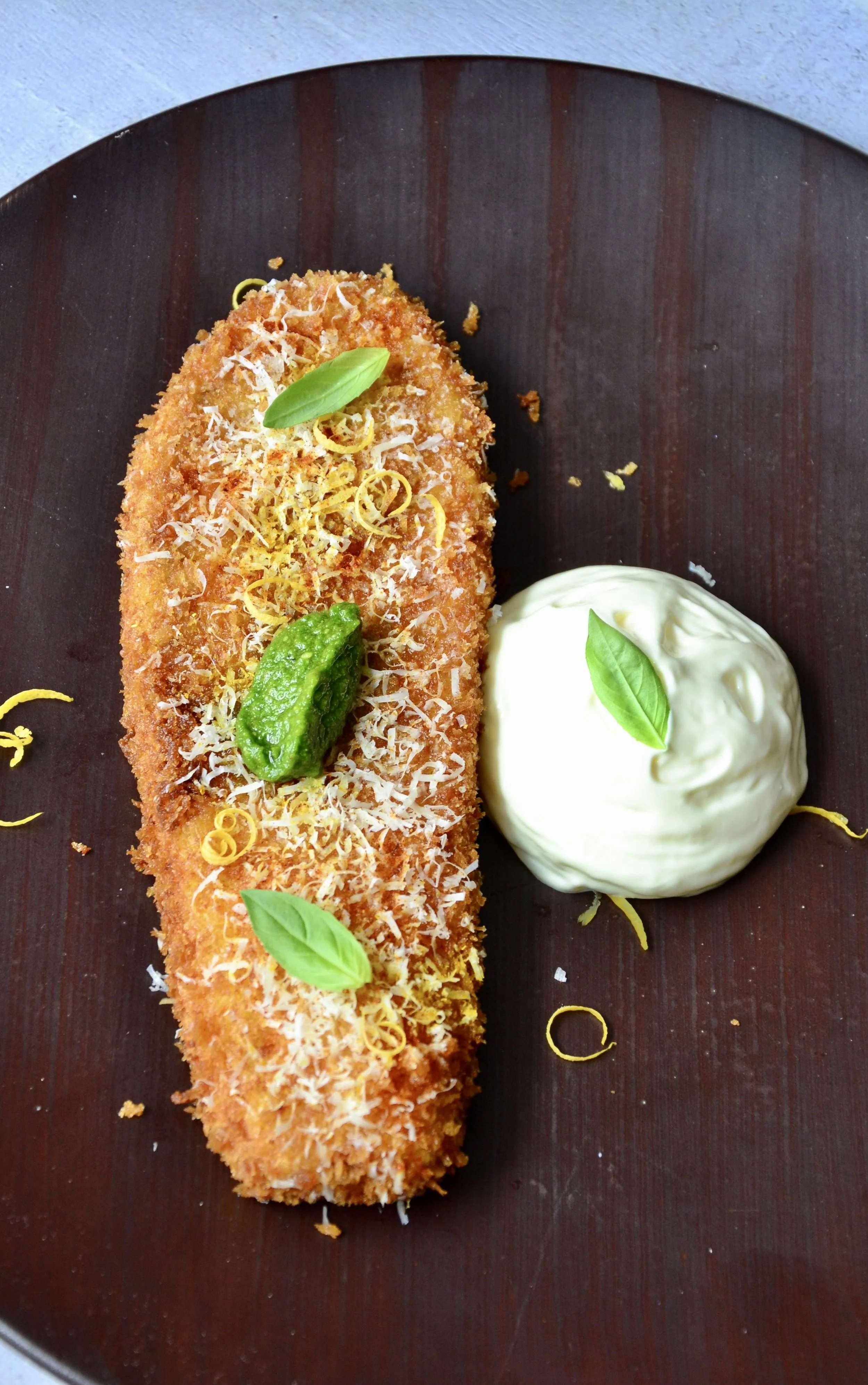 Crispy Aubergine milanese