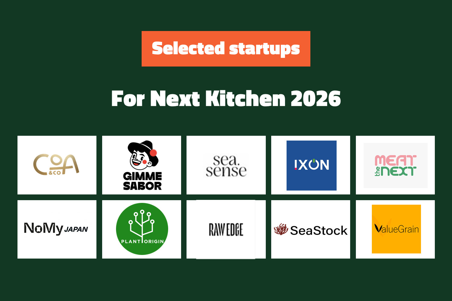INTRODUCING THE STARTUPS SELECTED FOR GO KOBE – THE NEXT KITCHEN 2026