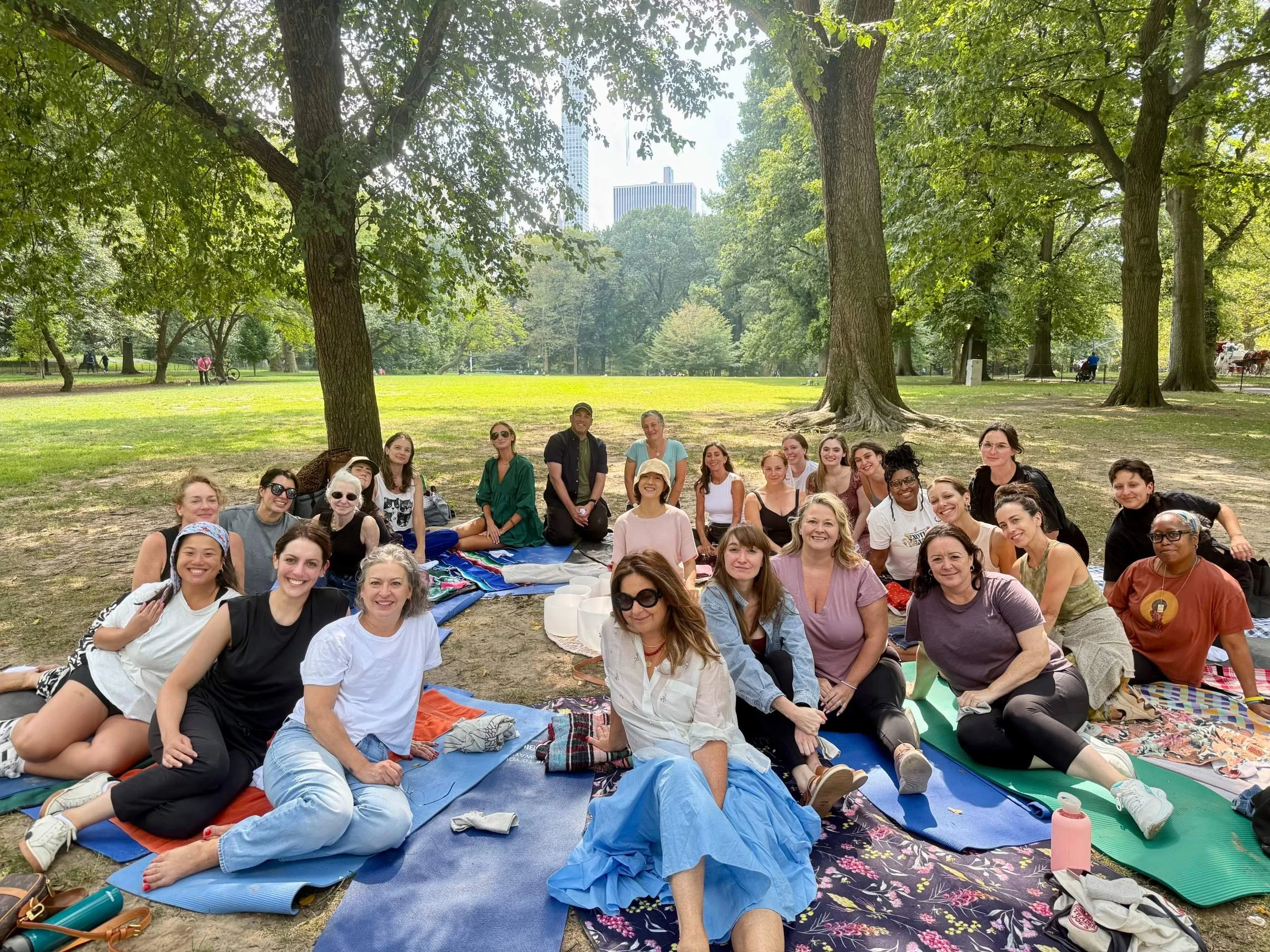 Sound Bath Circle in Central Park