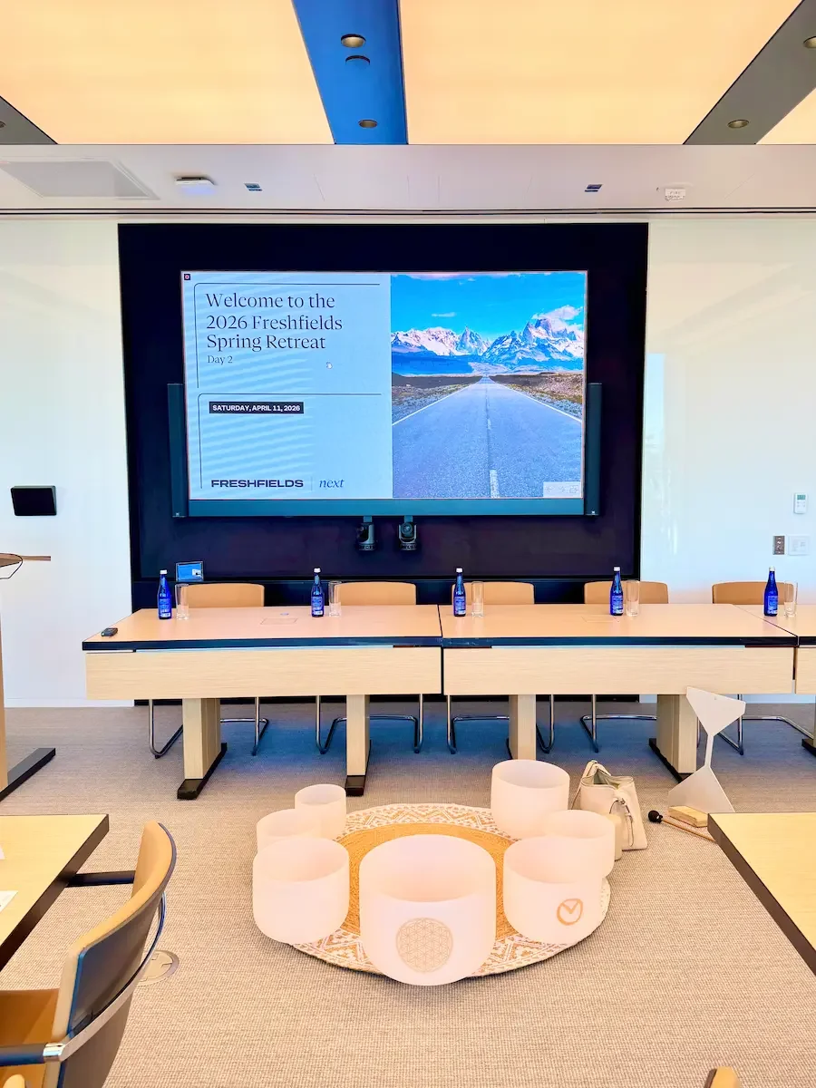 Corporate sound bath for freshfield law firm in NYC by Soundawn