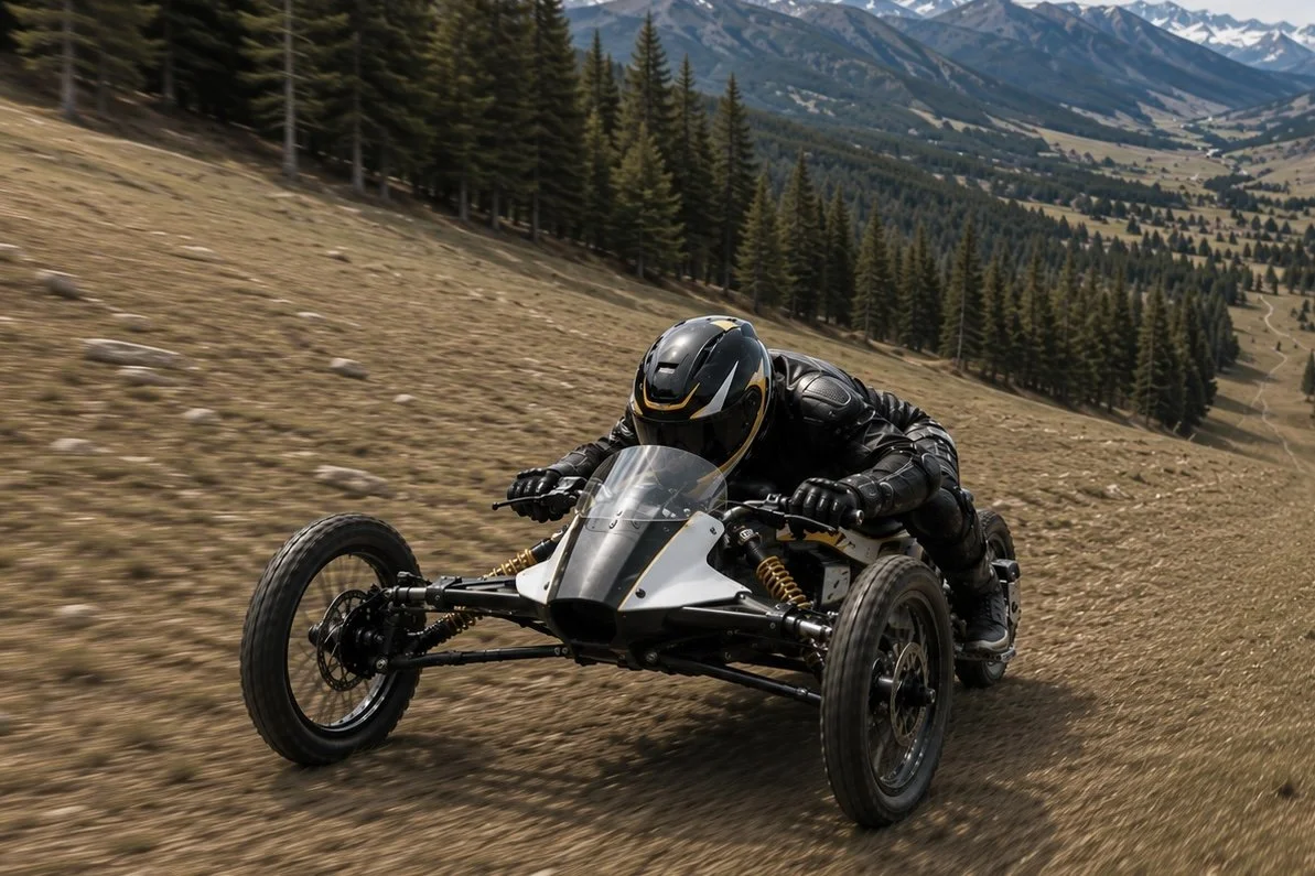 The Dirt Dauber (Mudmobile) tackles a future without snow on ski slopes. | September '26