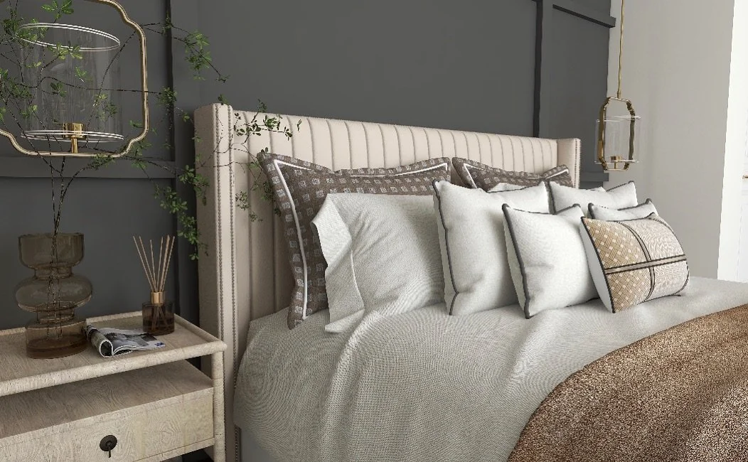 Classic and chic, this virtual bedroom design gives luxe on every level! Curious about our virtual design services? Comment &ldquo;Services&rdquo; and we&rsquo;ll send you a list of all we can do!

#brookelyninteriors #virtualinteriordesign #interior