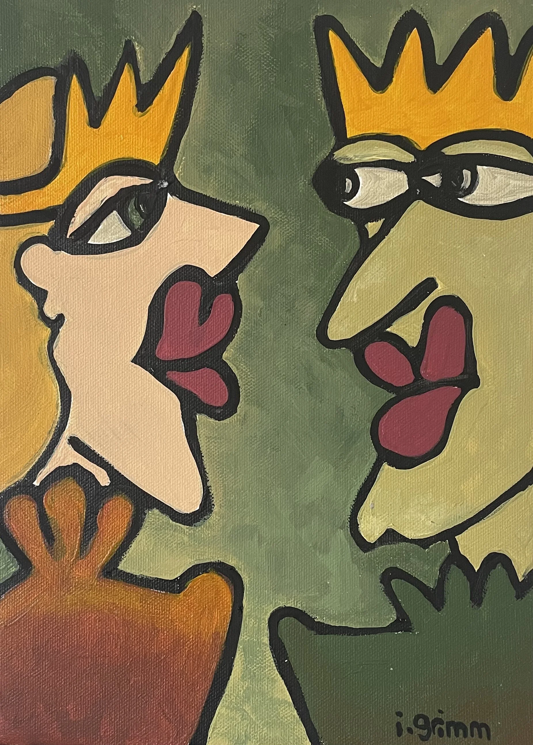 Your Royal Kindness 8x11 Acrylic On Canvas Cotton - $100