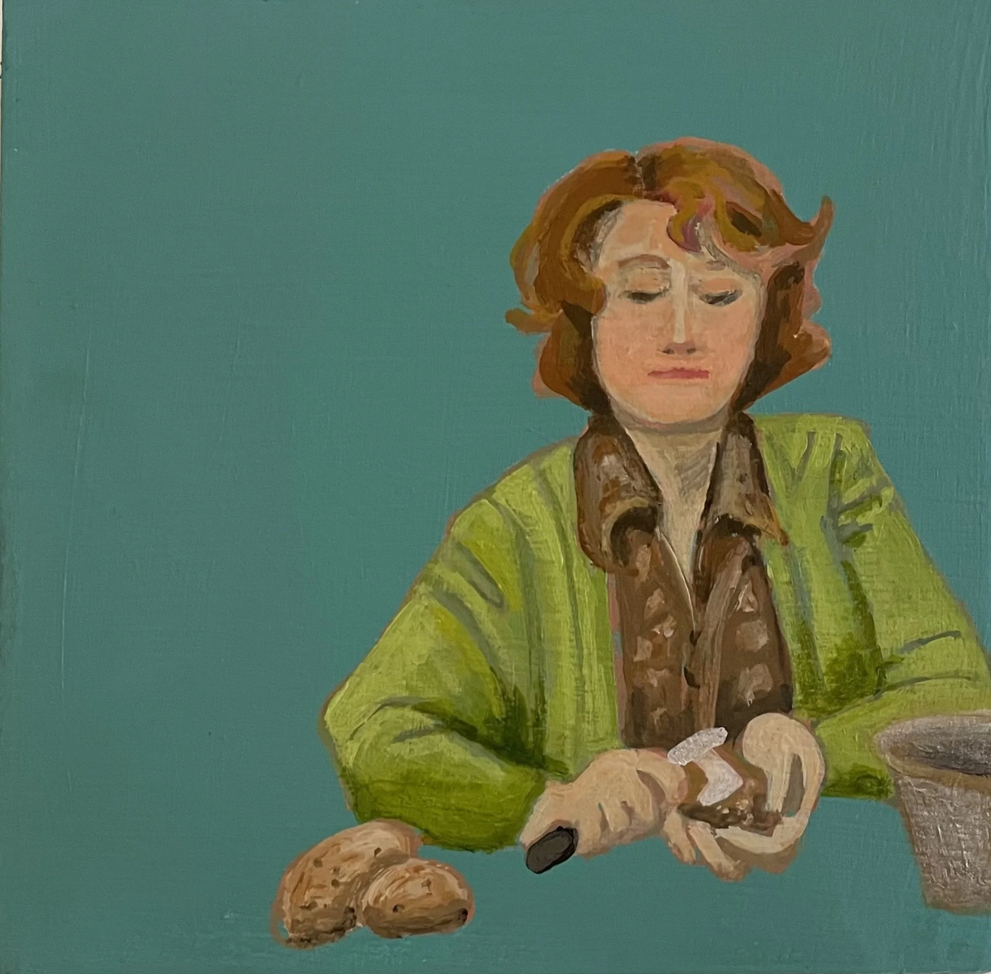 SOLD Potato Lady 6x6