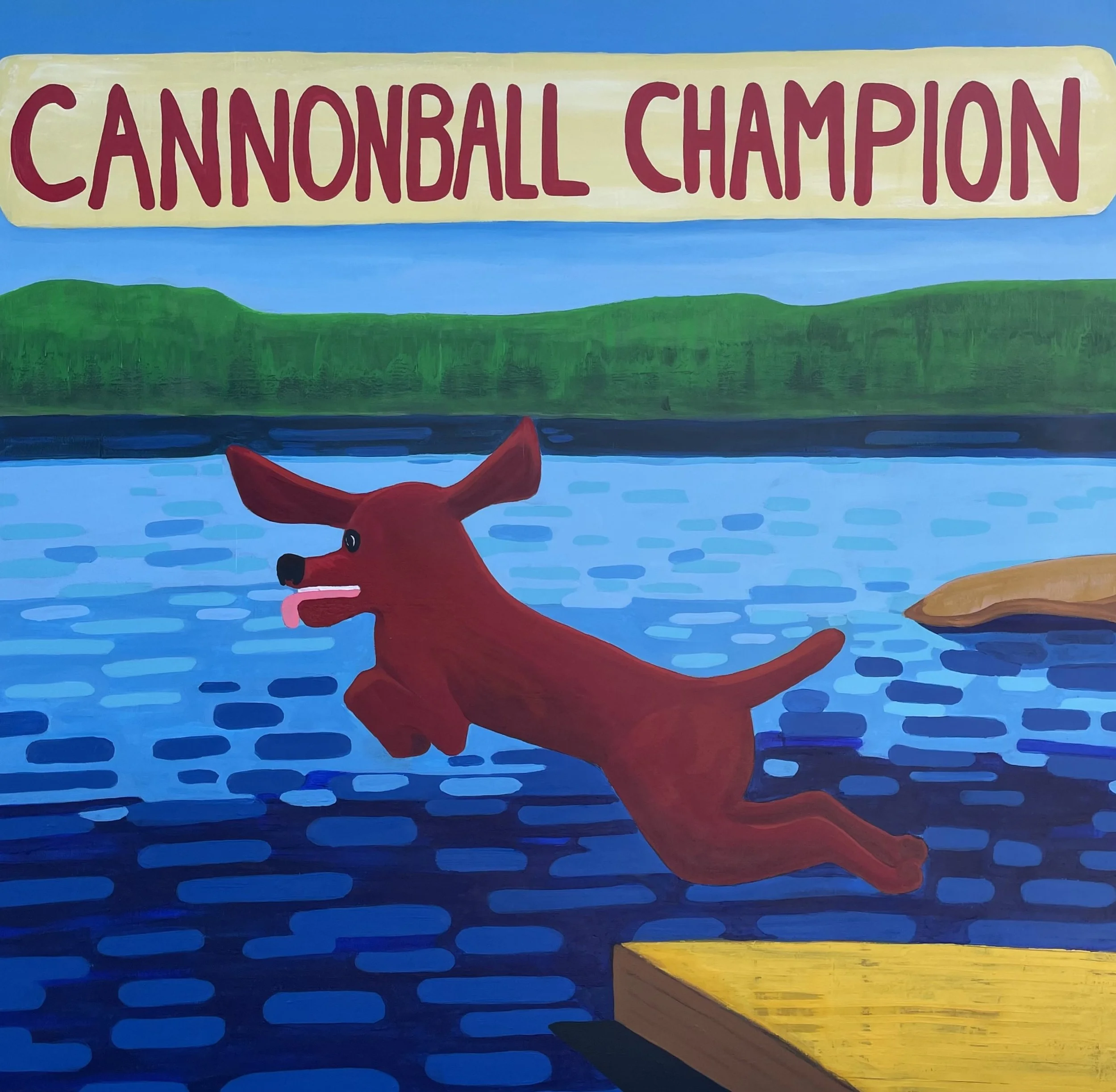 Cannonball Champion 40x30 Acrylic On Canvas - Please Inquire