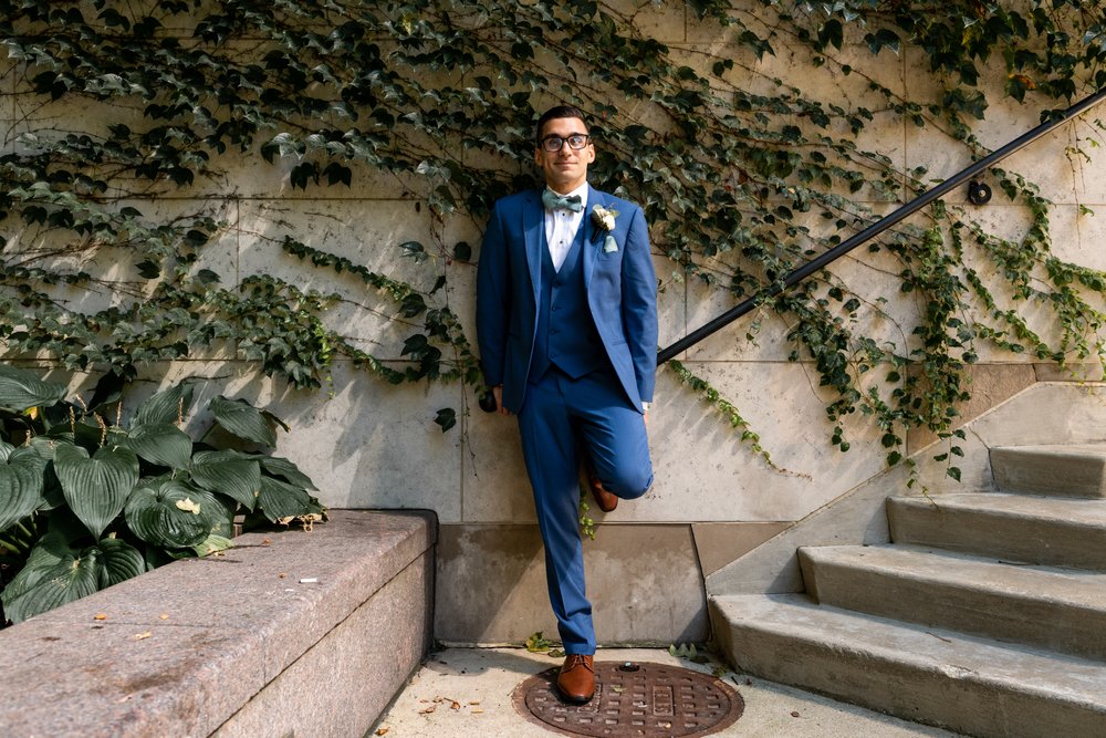 Alex Maldonado Photography | Chicago Wedding Photographer | groom portrits a long riverwalk .jpg