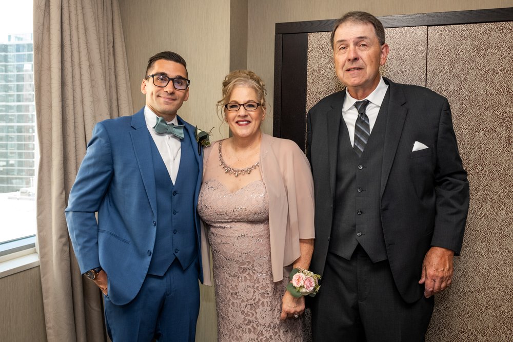Alex Maldonado Photography | Chicago Wedding Photographer |  groom first look with in laws at thewit hotel.jpg