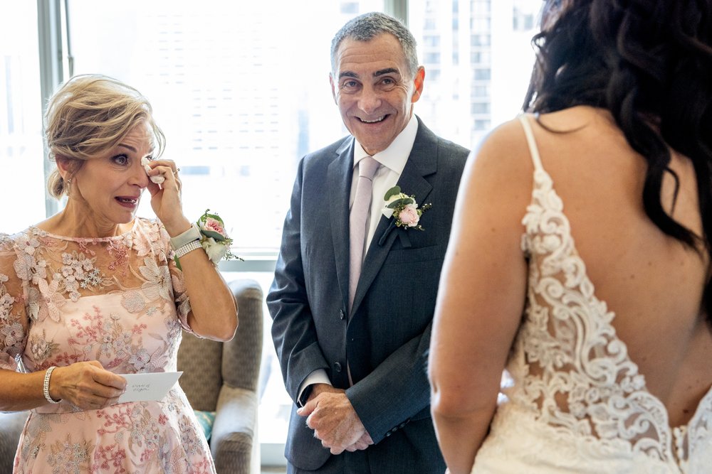 Alex Maldonado Photography | Chicago Wedding Photographer | inlaws reaction to first lookjpg.jpg