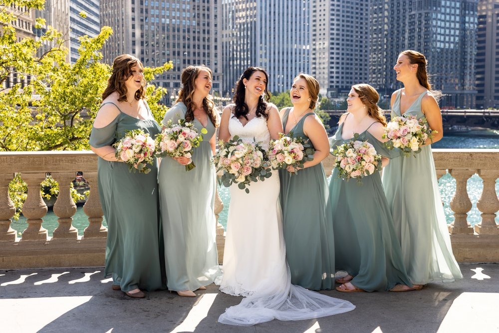 Alex Maldonado Photography | Chicago Wedding Photographer | bridal wedding party photos bridesmaides laugh.jpg