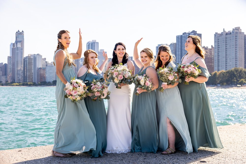 Alex Maldonado Photography | Chicago Wedding Photographer | fun wedding party photos at north avenue beach.jpg