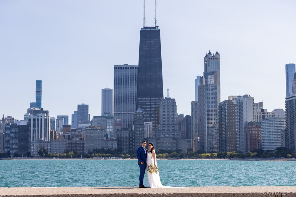 Alex Maldonado Photography | Chicago Wedding Photographer | bride and groom portraits at north avenue beach.jpg
