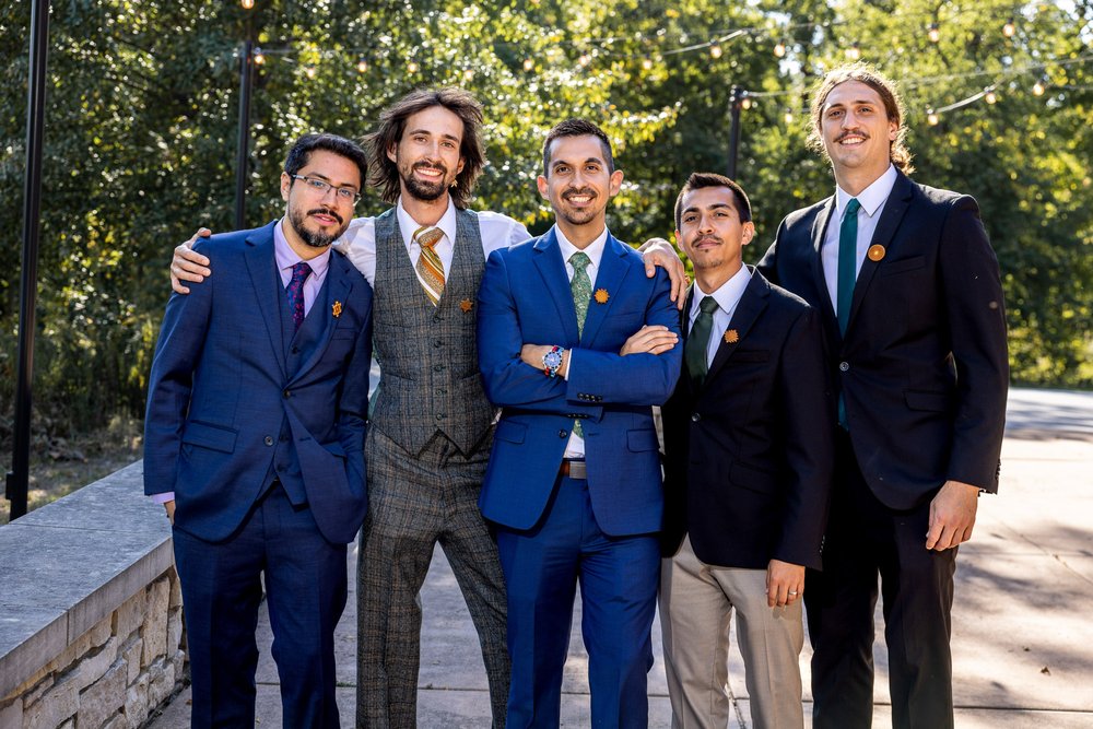 Alex Maldonado Photography | Chicago Wedding Photographer |  Four Rivers Environmental Education Center groomsman pictures casual.jpg
