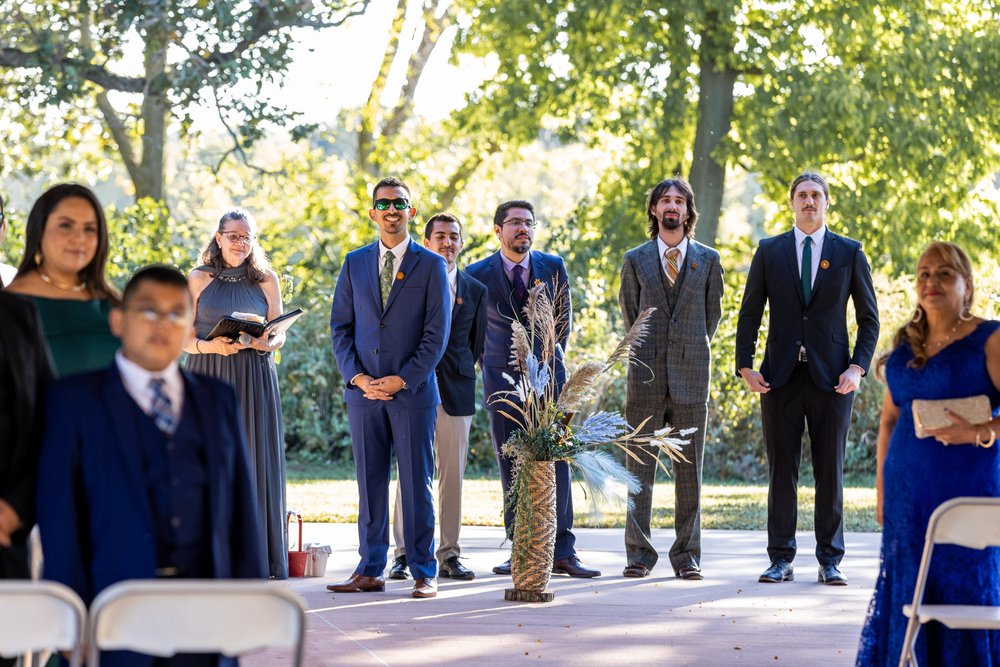 Alex Maldonado Photography | Chicago Wedding Photographer | Four Rivers Environmental Education Center groom reaction ceremony.jpg