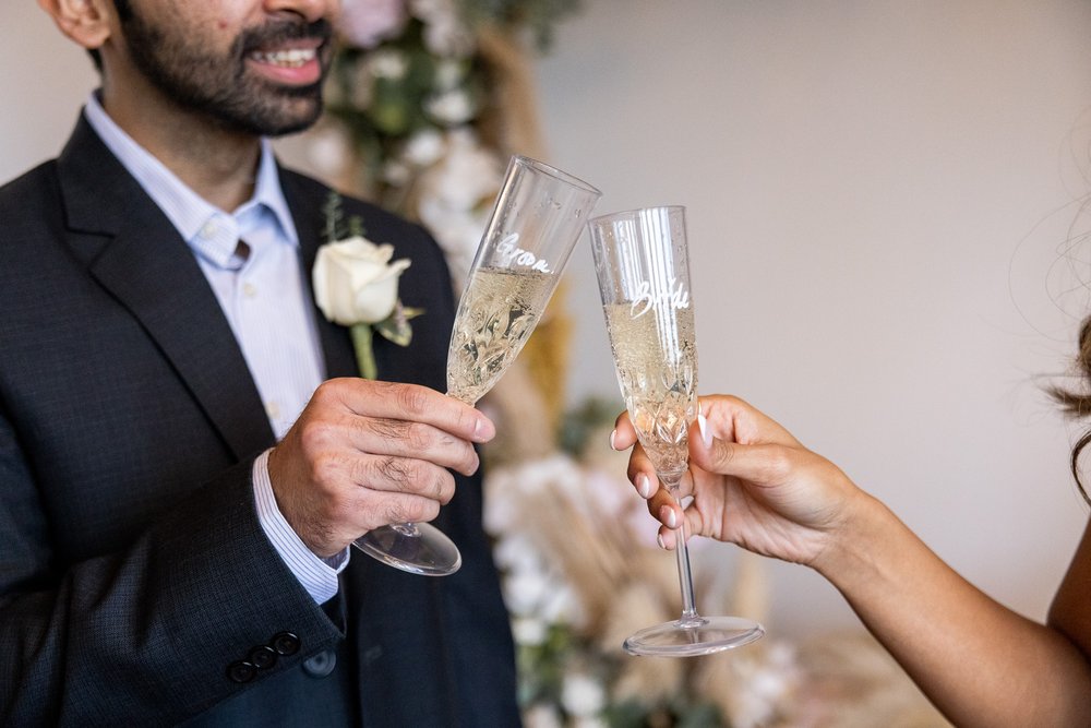 adolfoweddings adolfo &amp; co. wedding photographer Champagne toast 