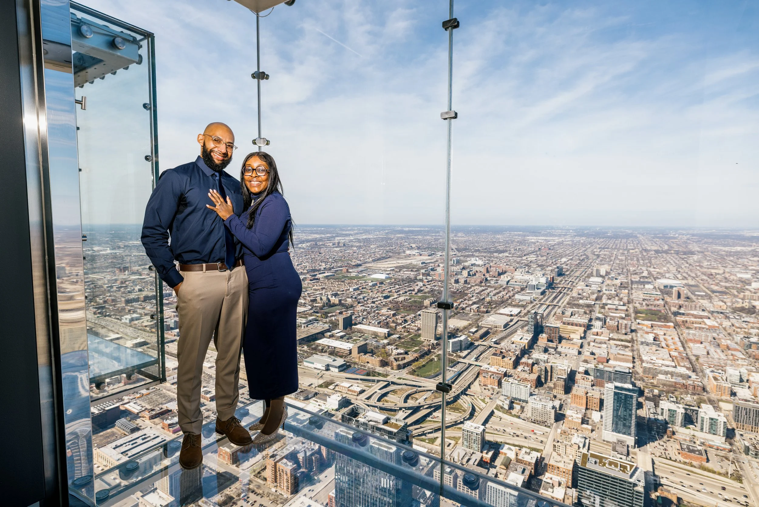 Anthony + Cynthia  | Skydeck the ledge - Willis Tower