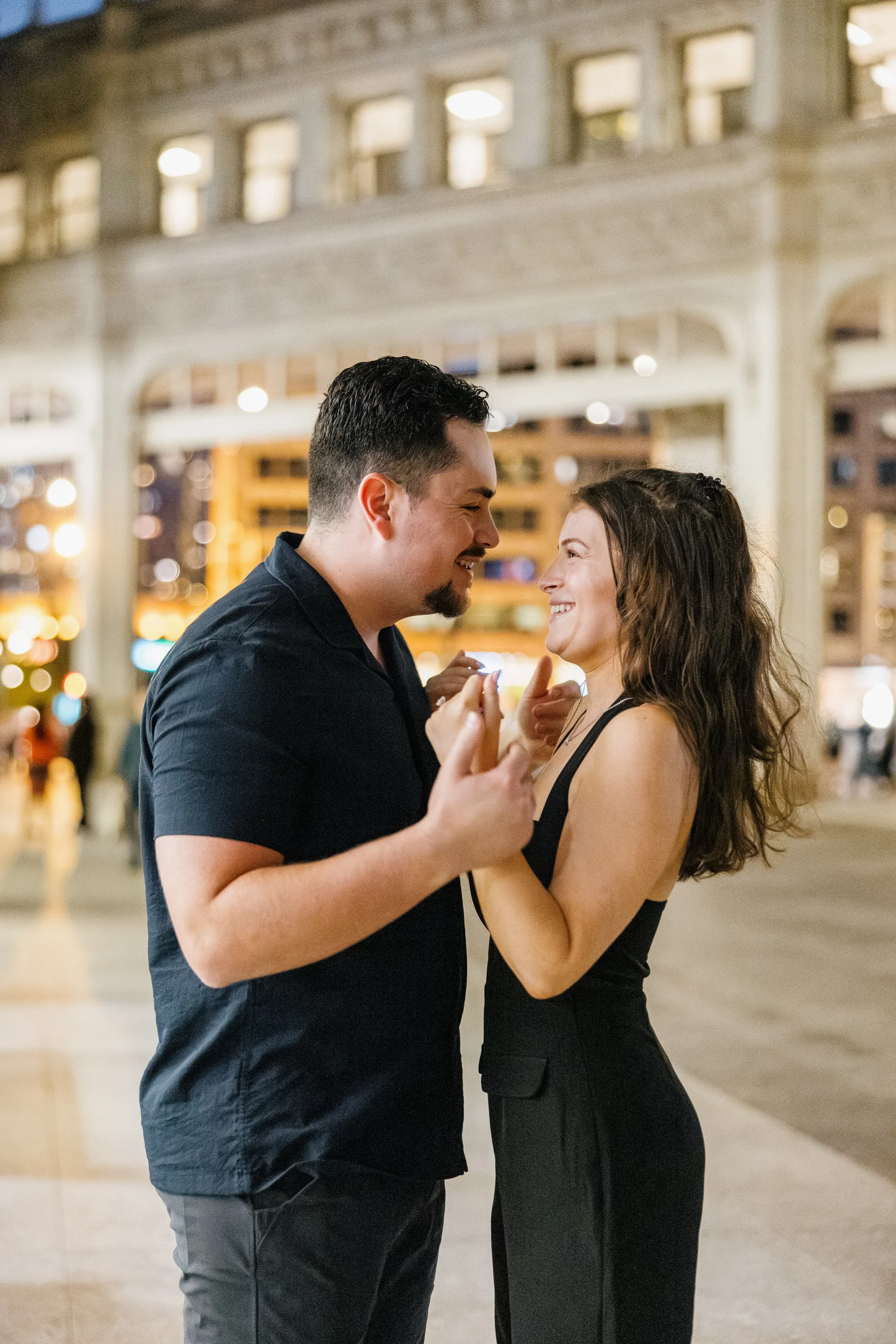 Alex Maldonado Photography- Charles + Jordyn - Wrigley Building Engagement Proposal at night 260628-27.jpg
