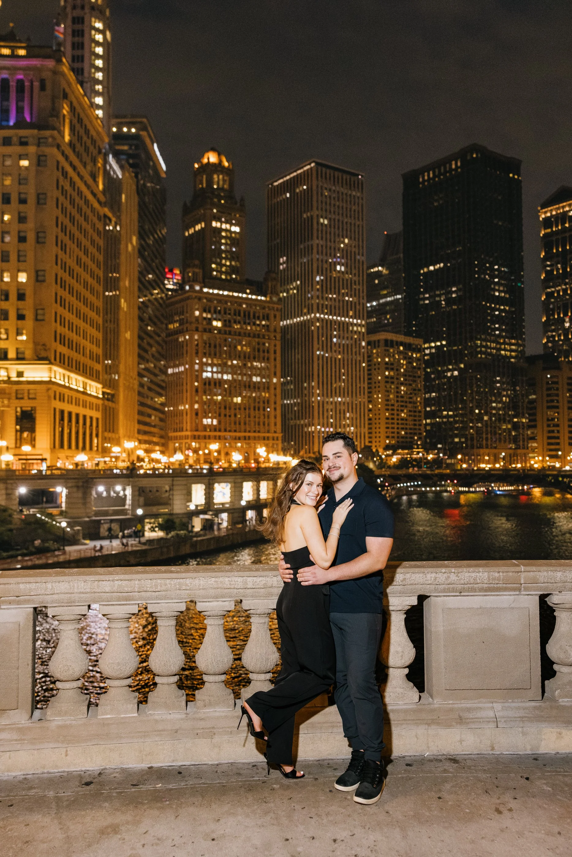 Alex Maldonado Photography- Charles + Jordyn - Wrigley Building Engagement Proposal at night 260628-47.jpg