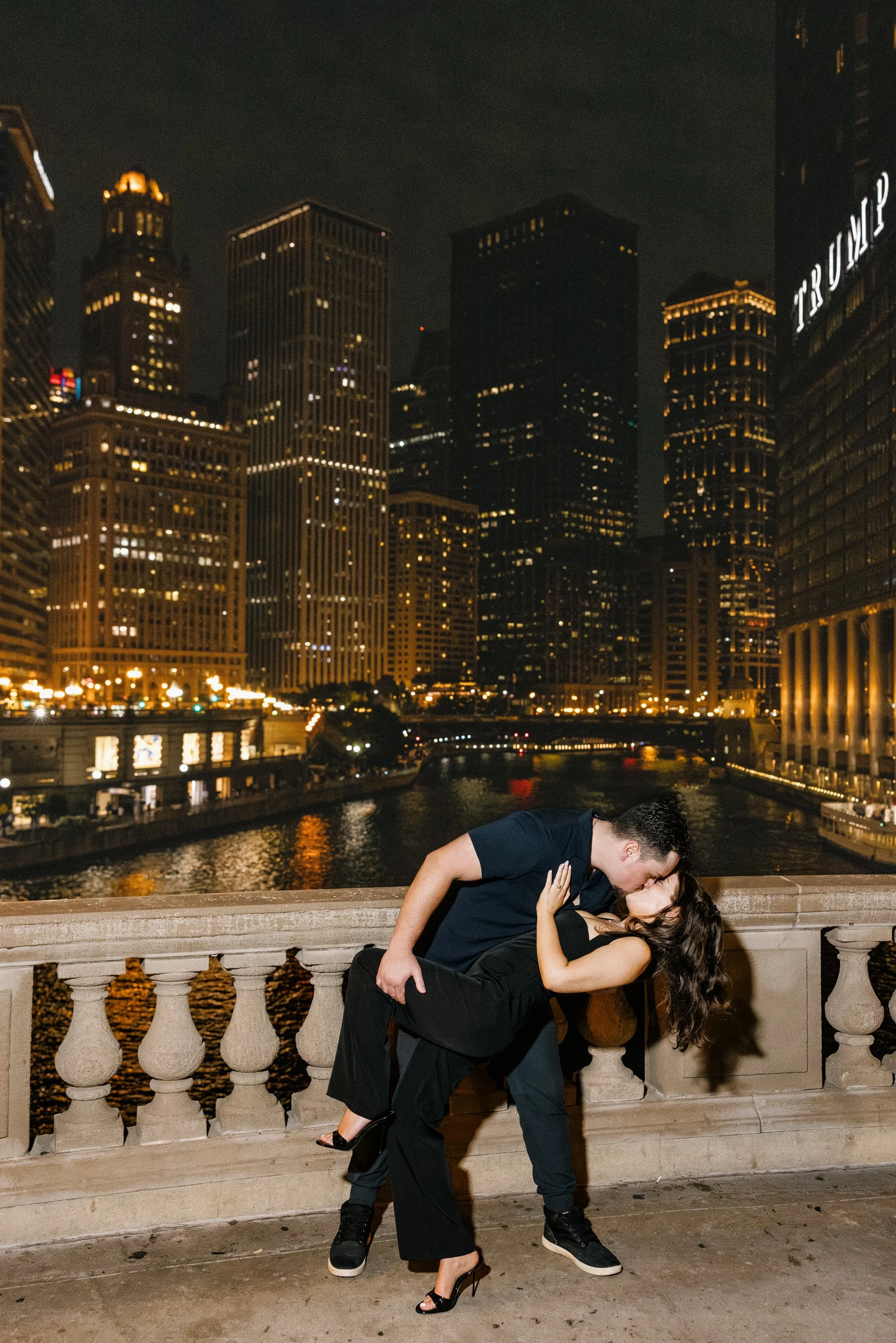 Alex Maldonado Photography- Charles + Jordyn - Wrigley Building Engagement Proposal at night 260628-48.jpg