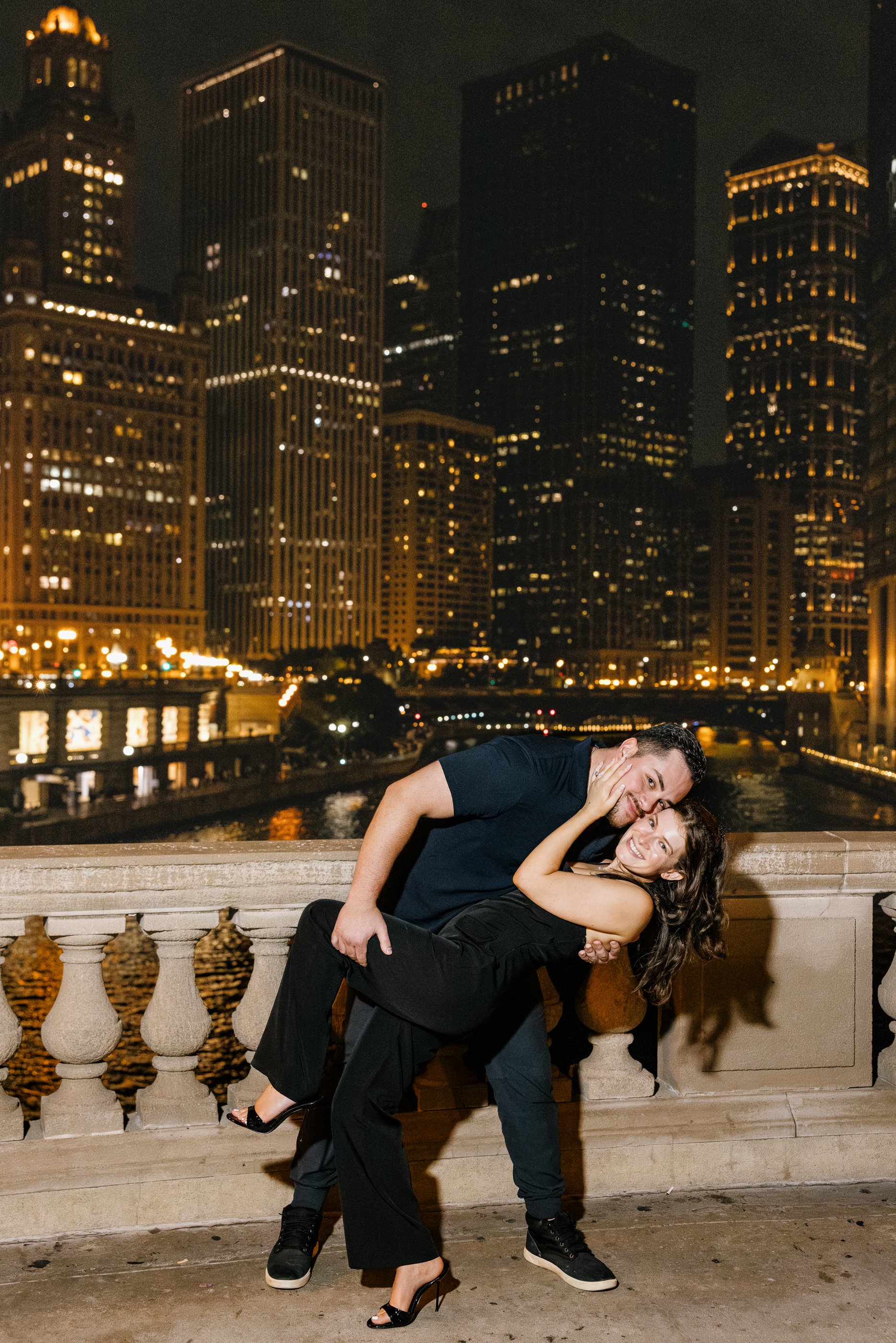 Alex Maldonado Photography- Charles + Jordyn - Wrigley Building Engagement Proposal at night 260628-50.jpg