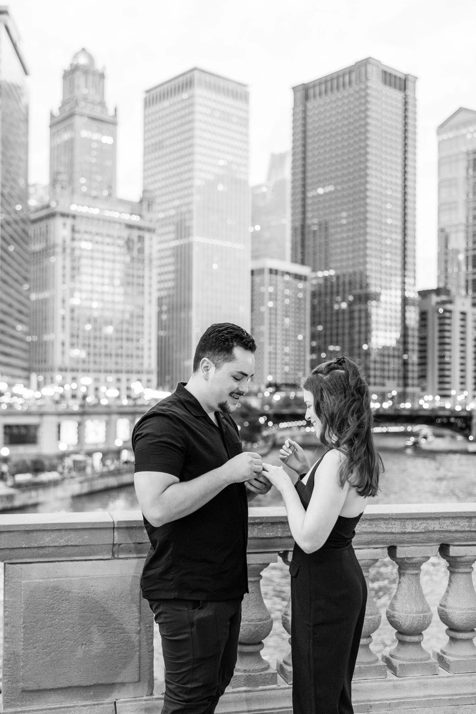 Alex Maldonado Photography- Charles + Jordyn - Wrigley Building Engagement Proposal at night 260628-8.jpg