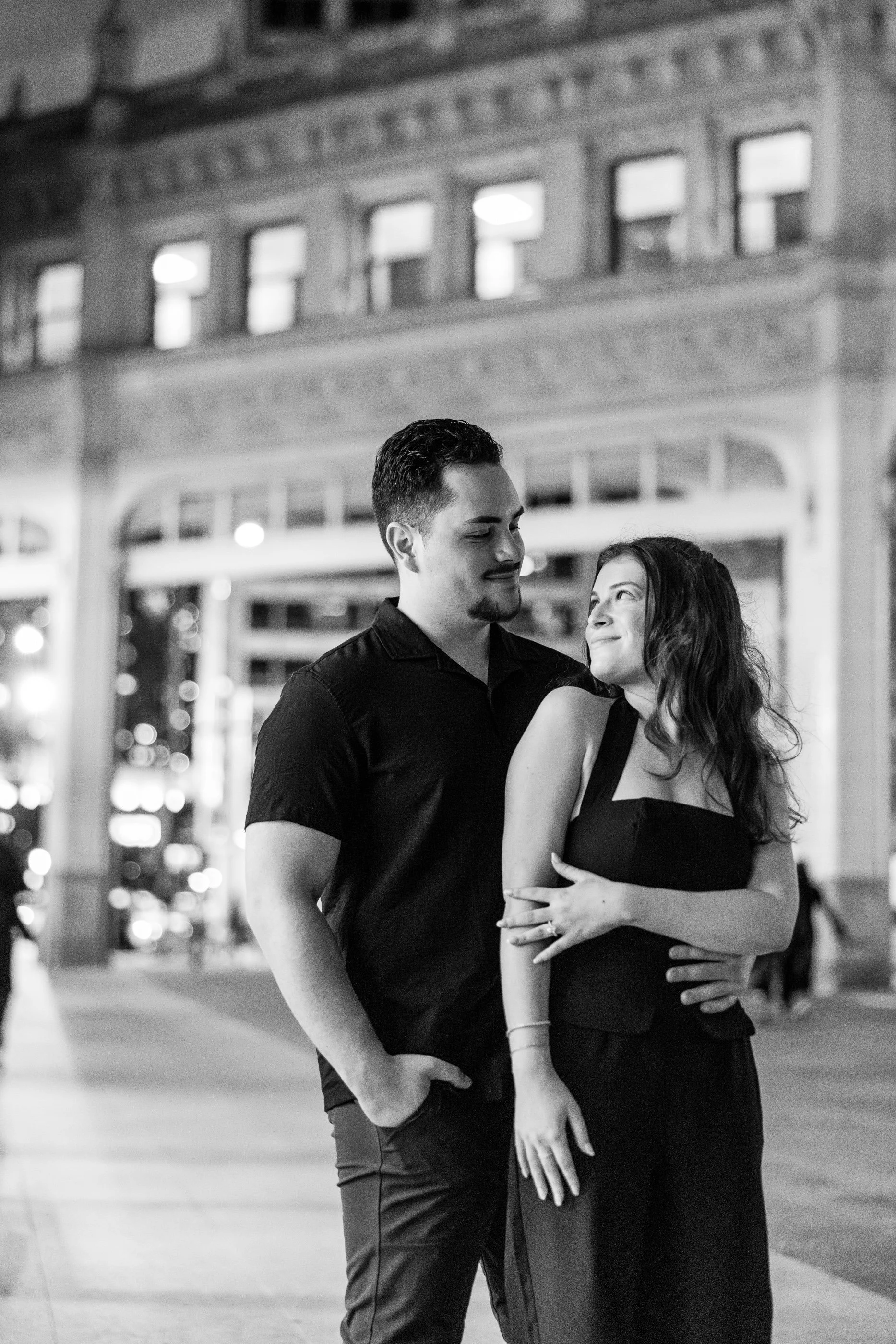Alex Maldonado Photography- Charles + Jordyn - Wrigley Building Engagement Proposal at night 260628-23.jpg