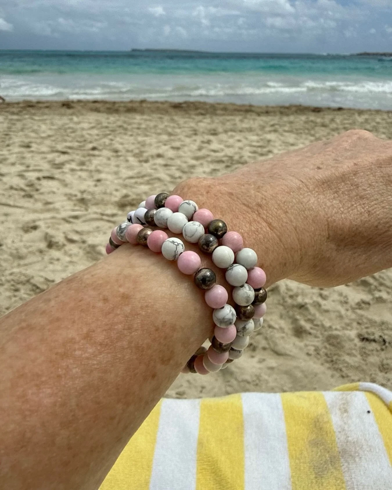 Just about a year later, this Zo Much More stack is back in St. Martin celebrating that same friendship once again with this fantastic beach shot!