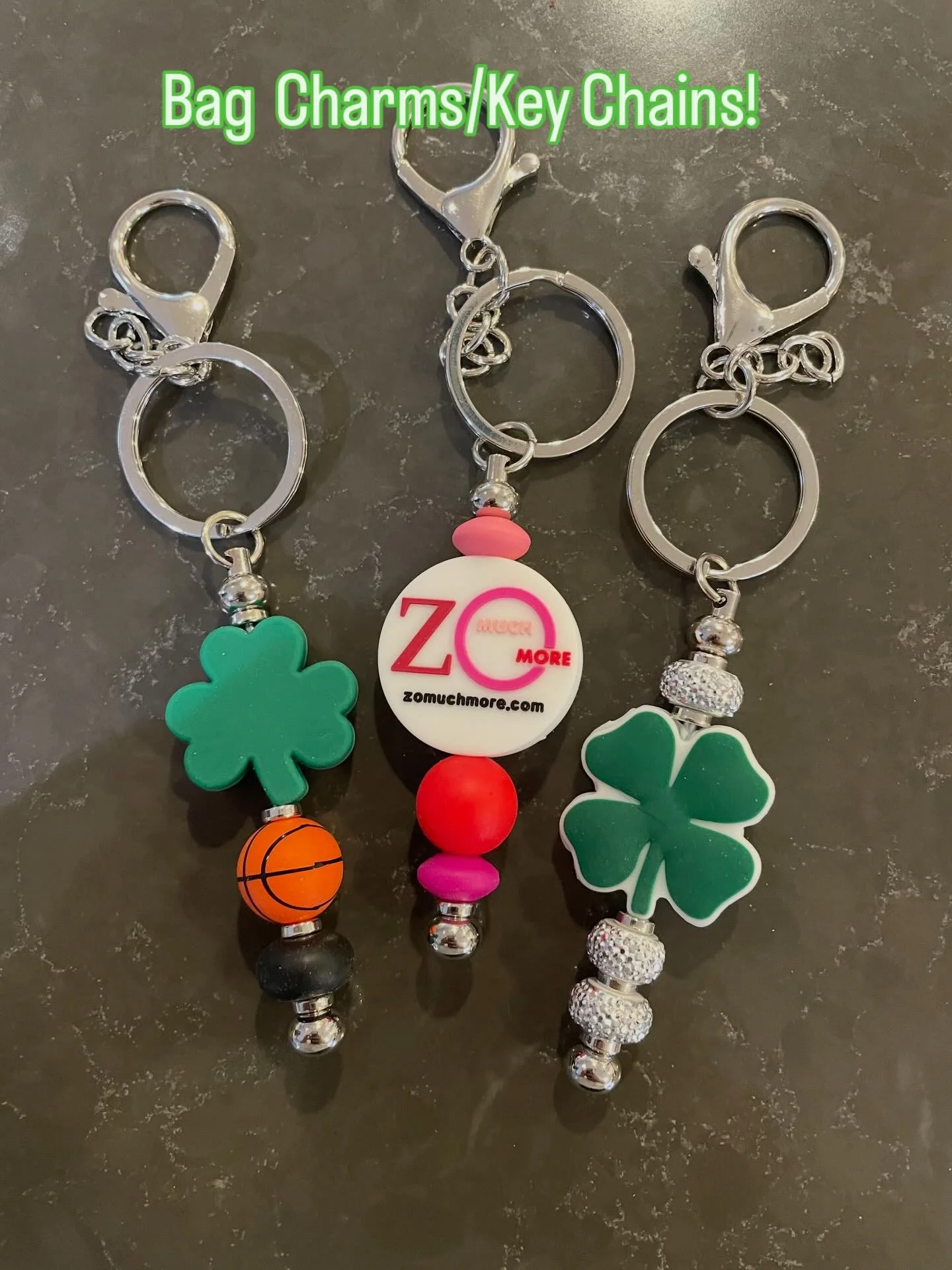 Zoe has been playing around with these for awhile now but St. Patrick&rsquo;s Day seems like the perfect timing to officially launch our Bag Charm product which can also double as a Key Chain. 

We can&rsquo;t promise they are lucky but we hope they 