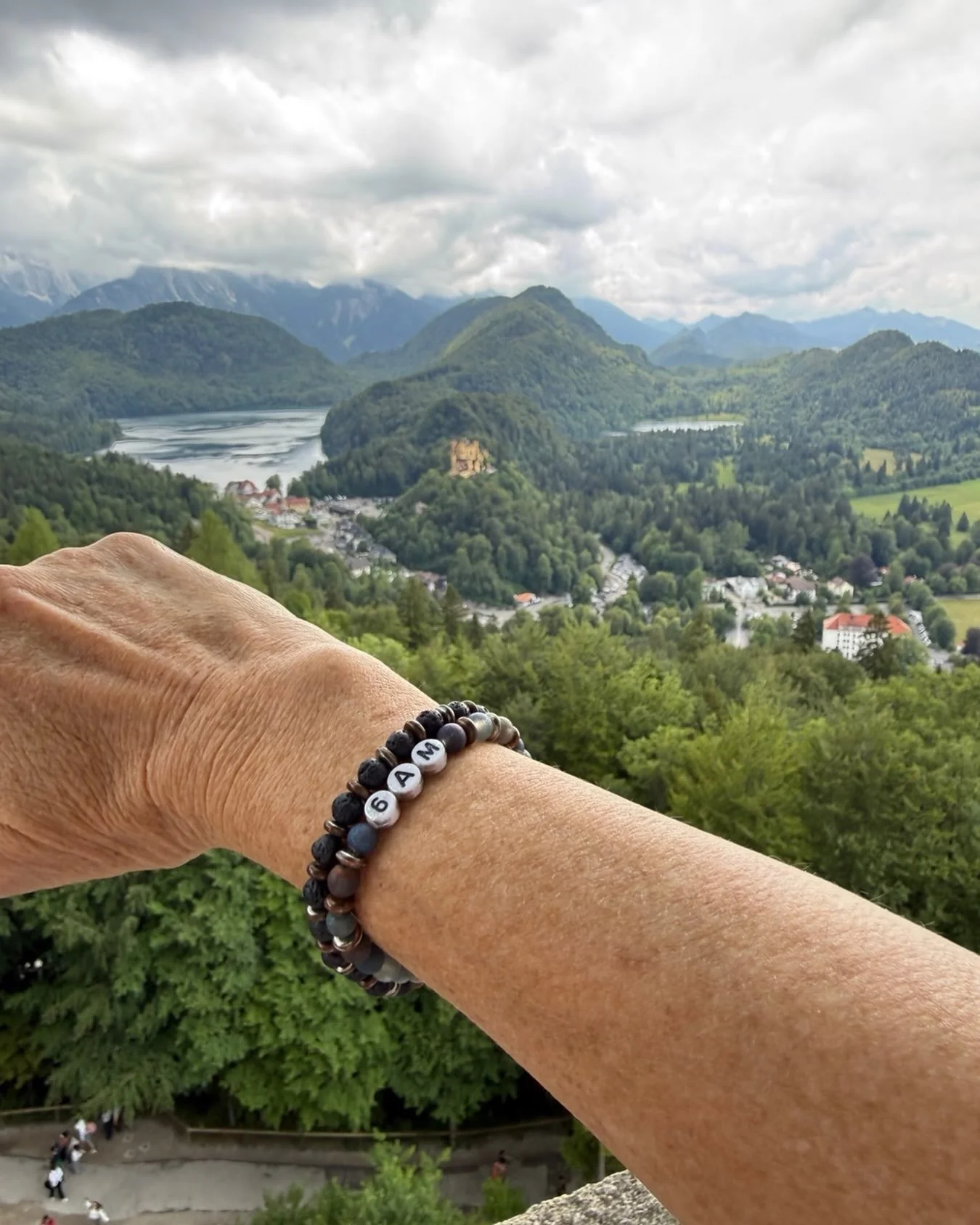 Perfectly idyllic shot of these Zo Much More 6AM bracelets with the mountains in Bavaria as a backdrop.  So grateful to the 6AM Ladies who not only supported Zo Much More from the very beginning but who also continue to take our bracelets with them a