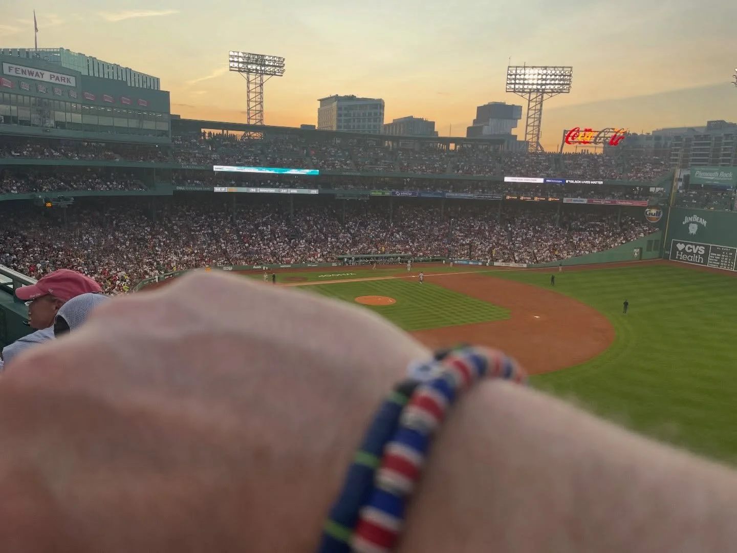 These Zo Much More bracelets are enjoying a beautiful night at Fenway Park.