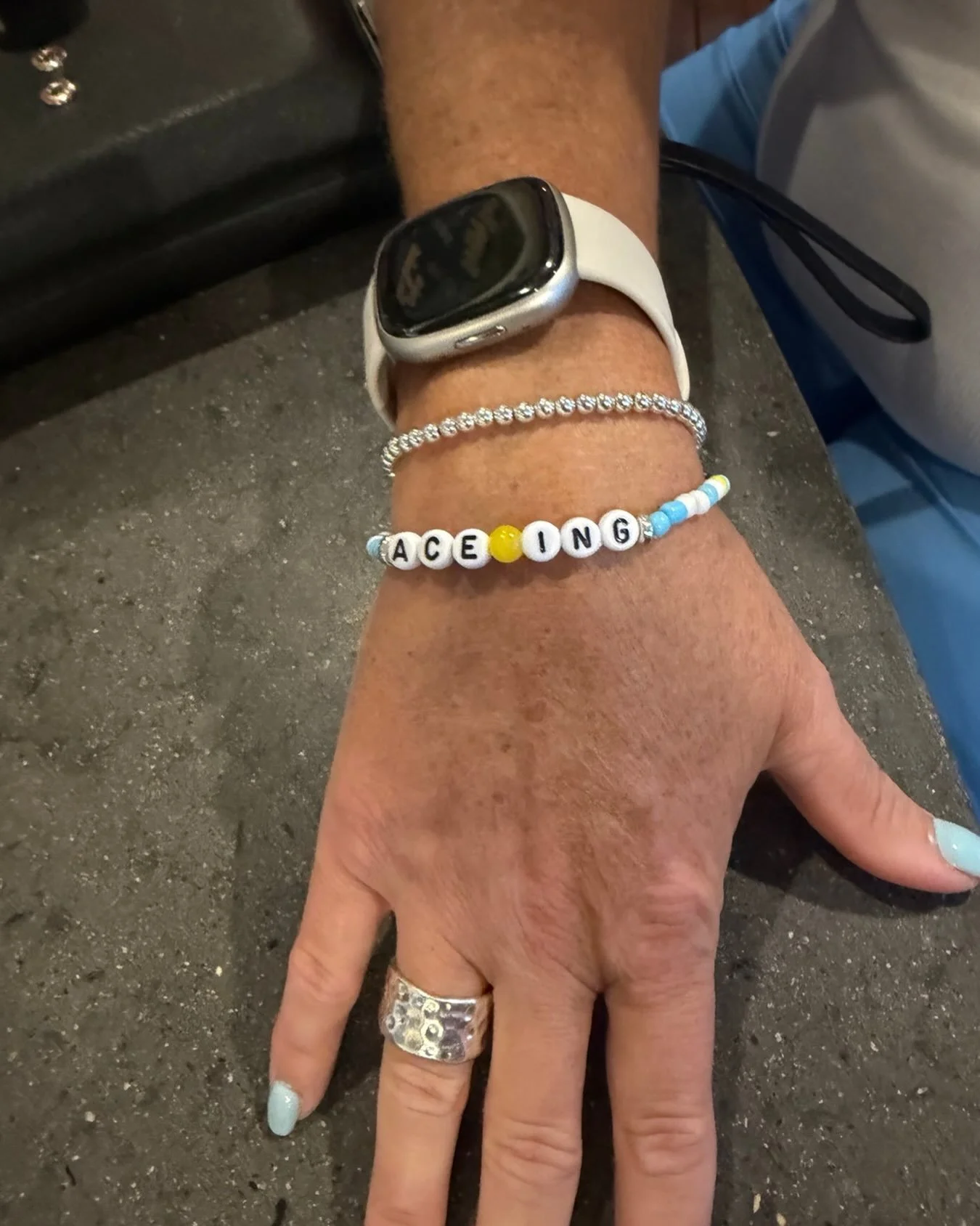 Sticking with the summer vibes, this Zo Much More ACEing Autism bracelet checked in from York Beach in Maine.