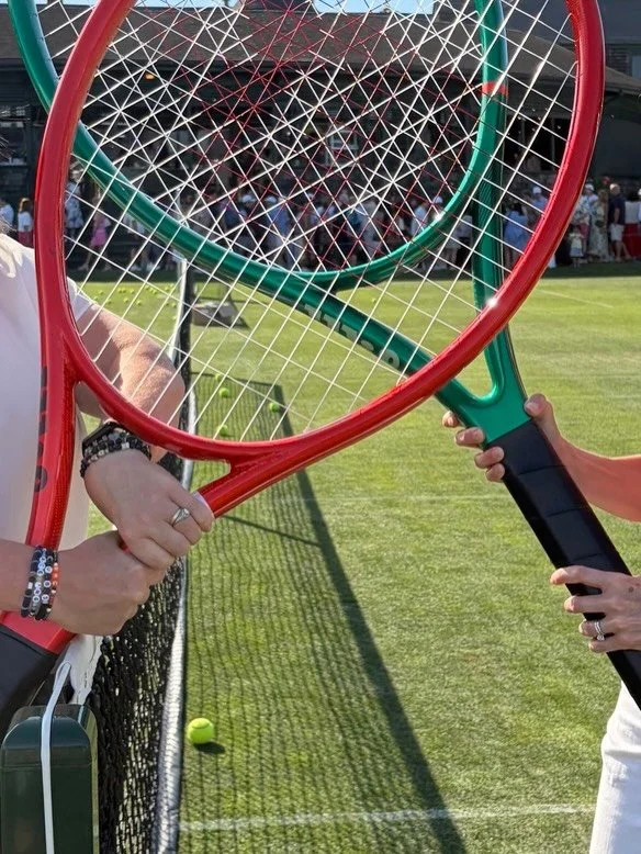 Big Sports Night for Zo Much More Part 2: These Zo Much More bracelets were on the grounds of the International Tennis of Fame  for the Red Carpet Pre-Show and Induction Ceremony - and also played a little&rdquo;big tennis&rdquo;