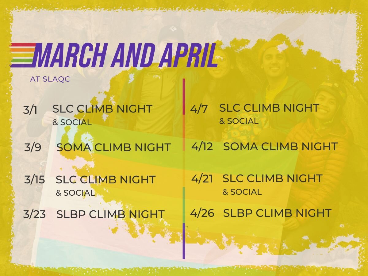 🌦️SLAQC MARCH &amp; APRIL MEETUPS🌦️

Can you believe it's almost March already?! We're coming at ya with another great slate of week up meetups (with potentially more special events to come - keep your eyes peeled! 👀) 

🌦️We're continuing to swit