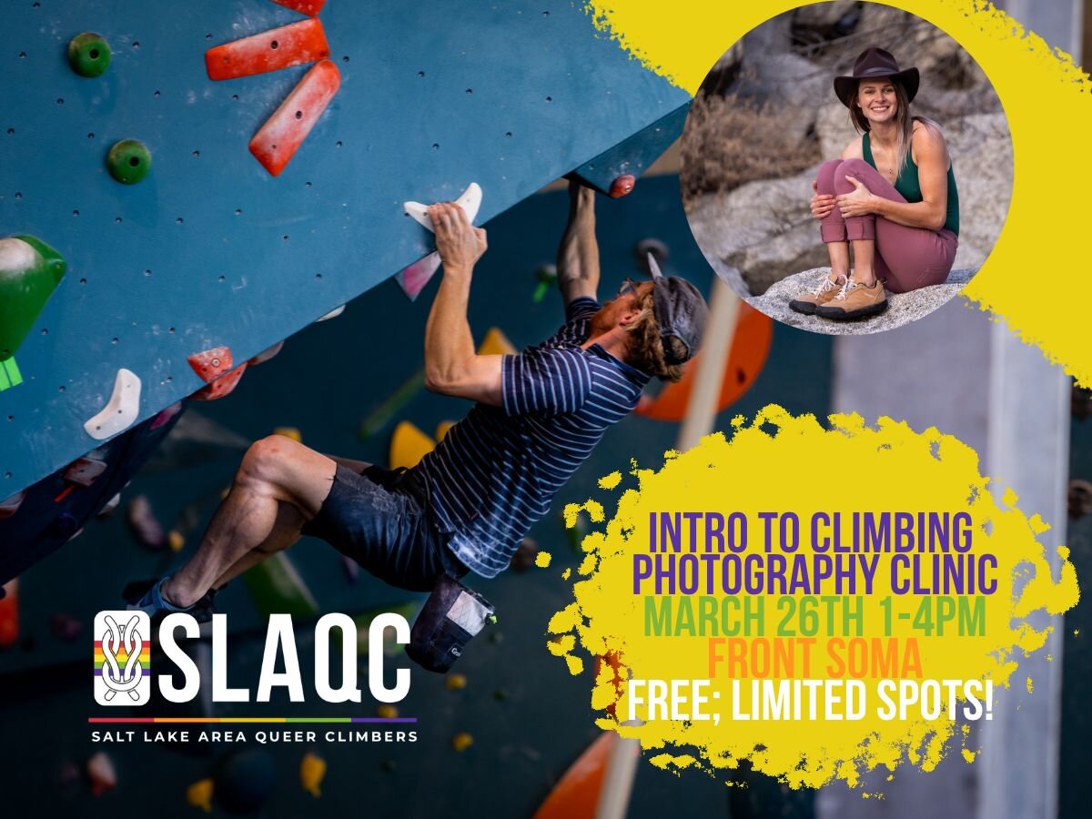 !THIS SUNDAY: INTRO TO CLIMBING PHOTOGRAPHY ROUND 2!

Wanna take great climbing photos like this one?! SLAQC and @breesframes are teaming up once again, with support of @rei and their #optoutside campaign, to bring our community an intro to climbing 