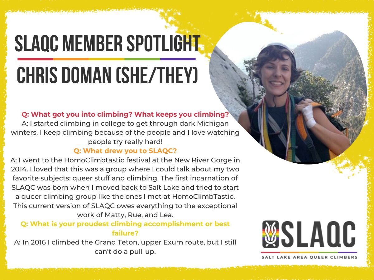 FROM OUR NEWSLETTER: MEMBER SPOTLIGHT!

Did you all know SLAQC has a newsletter?! Every two months we share our upcoming events, a member spotlight, and more! Our next issue comes out next week, sign up at the link in our bio so you don't miss it 😎?