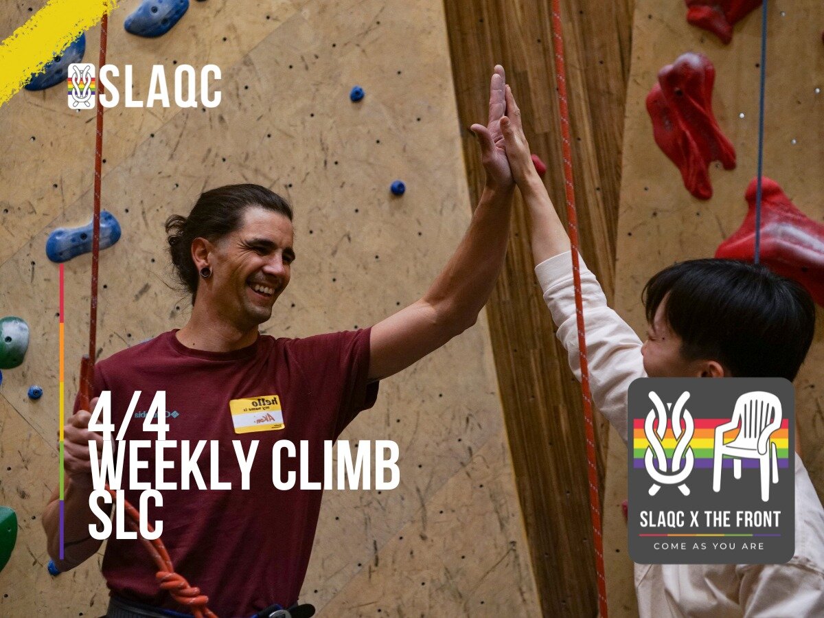 THURSDAY SLAQC MEETUP!

We're back at @thefrontclimbing downtown location for our next meetup, this Thursdsay! Swing into April with some sends, maybe some patio hangs if the weather holds, and of course the best community ever 😎

DETAILS
We&rsquo;l