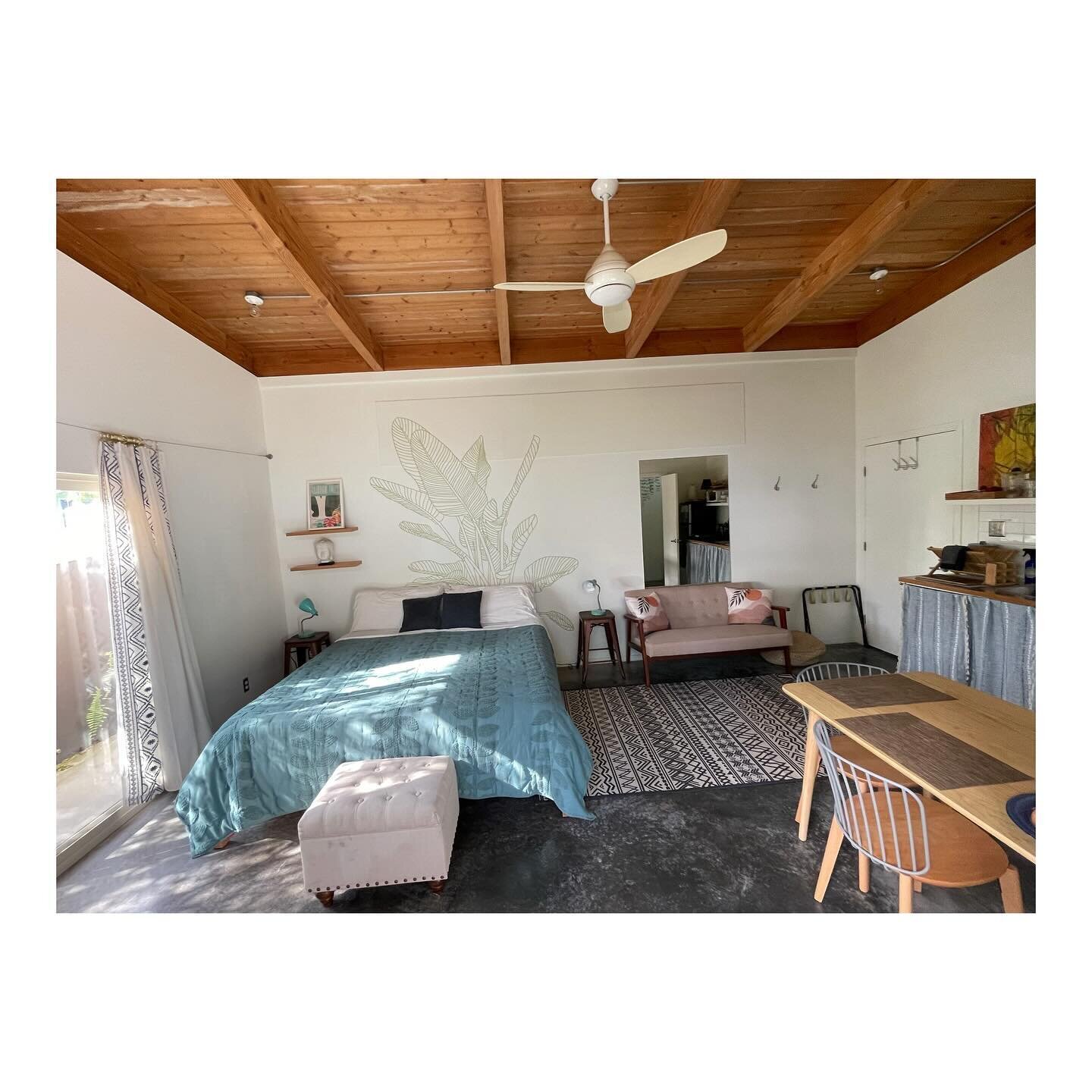 We love hosting you at Wai Mana. Our bright private studio with high ceilings outside shower, and comfy king bed is waiting your next jungle adventure, and for you to cook right from our fresh greens. Every stay gets our blessed live Alkalized water,