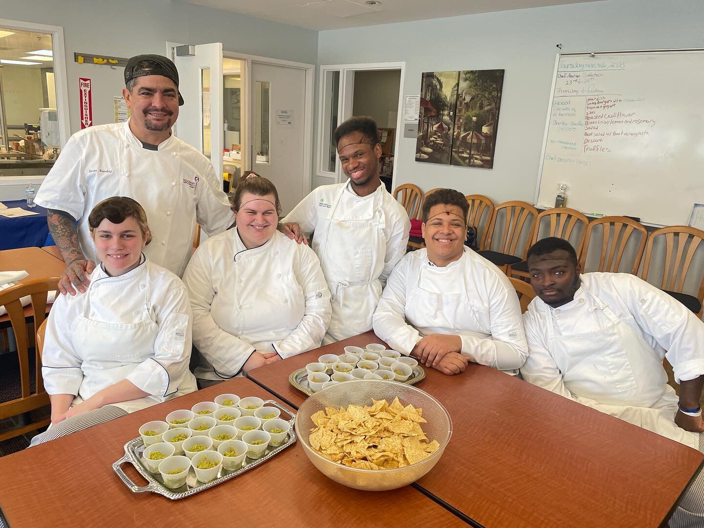 What a fun-filled couple of days for the Potomac Job Corps students with Chef @chefaaronsanchez learning about Mexican cuisine! Chef Aar&oacute;n talked about the importance of native ingredients such as corn &amp; avocados, and discussed the many di