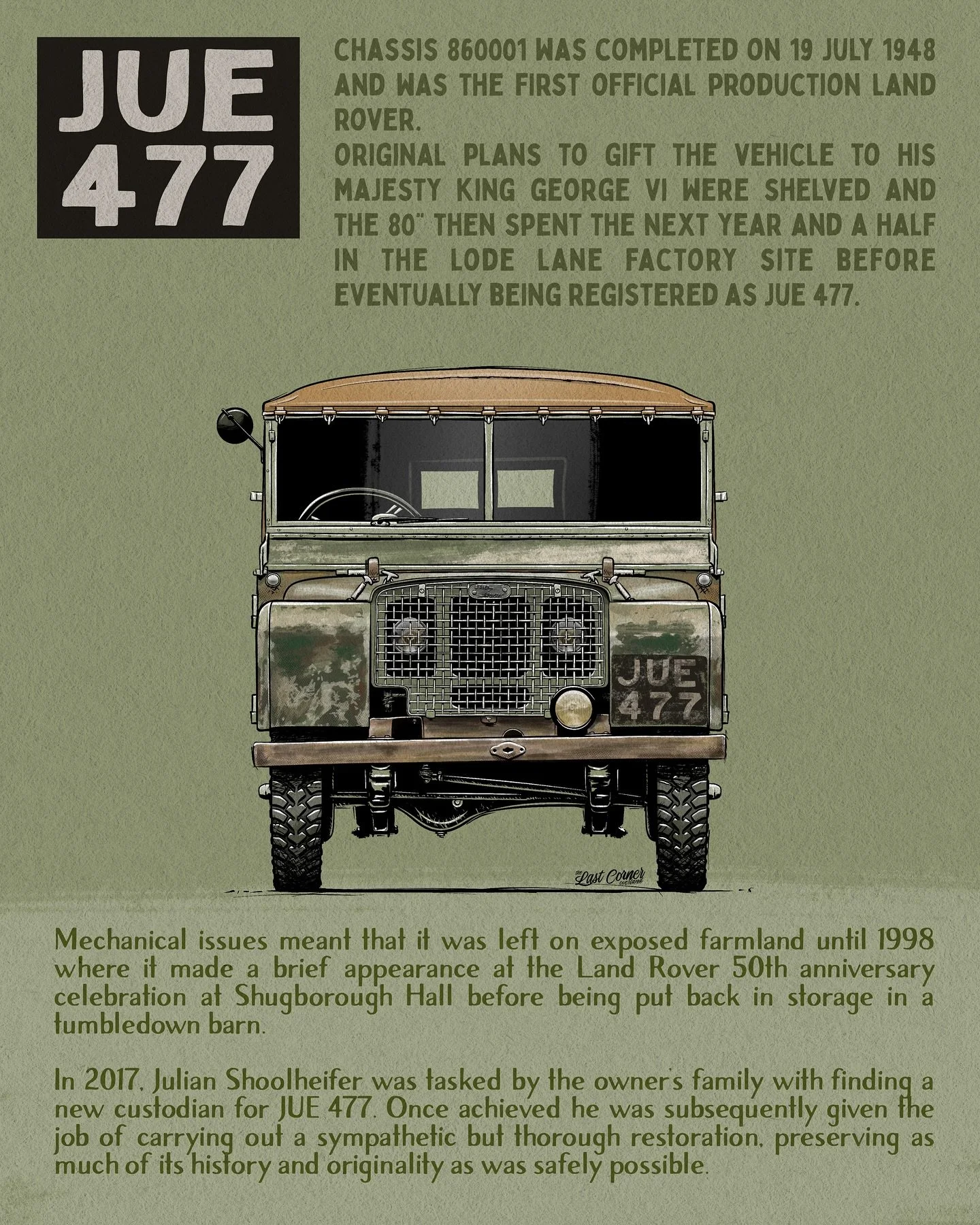 #jue477 #series1 #landroverseries #landrover #patinalandrover #serieslandrover #serieslandroversofinstagram #illustration #commissionart #commission #bespokeillustration #handdrawn #noaiart
@shoolheifer_restorations @shoolheifer @royalautomobileclub 