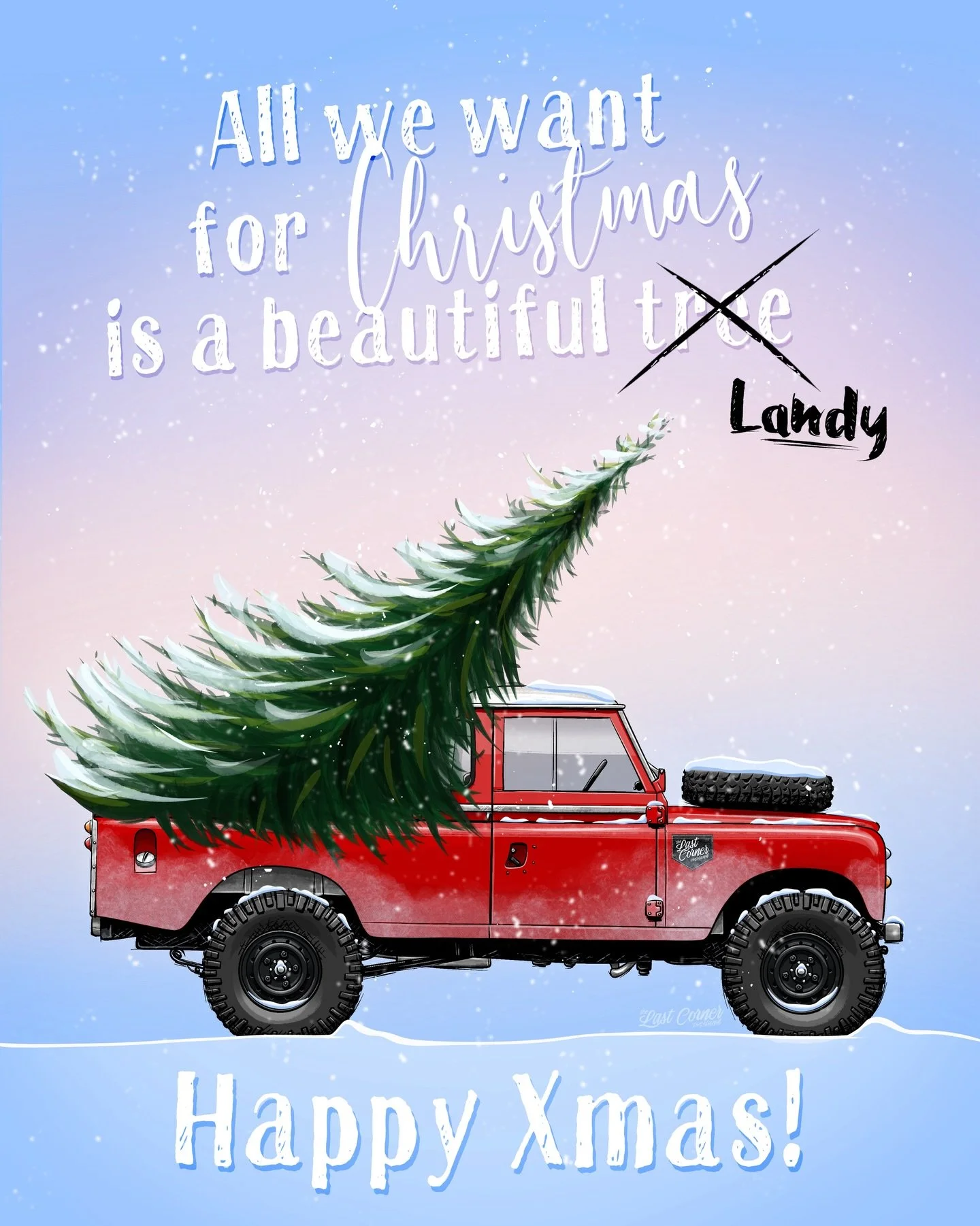 Merry Christmas to you all! ❤️

#christmas #landrover #illustration