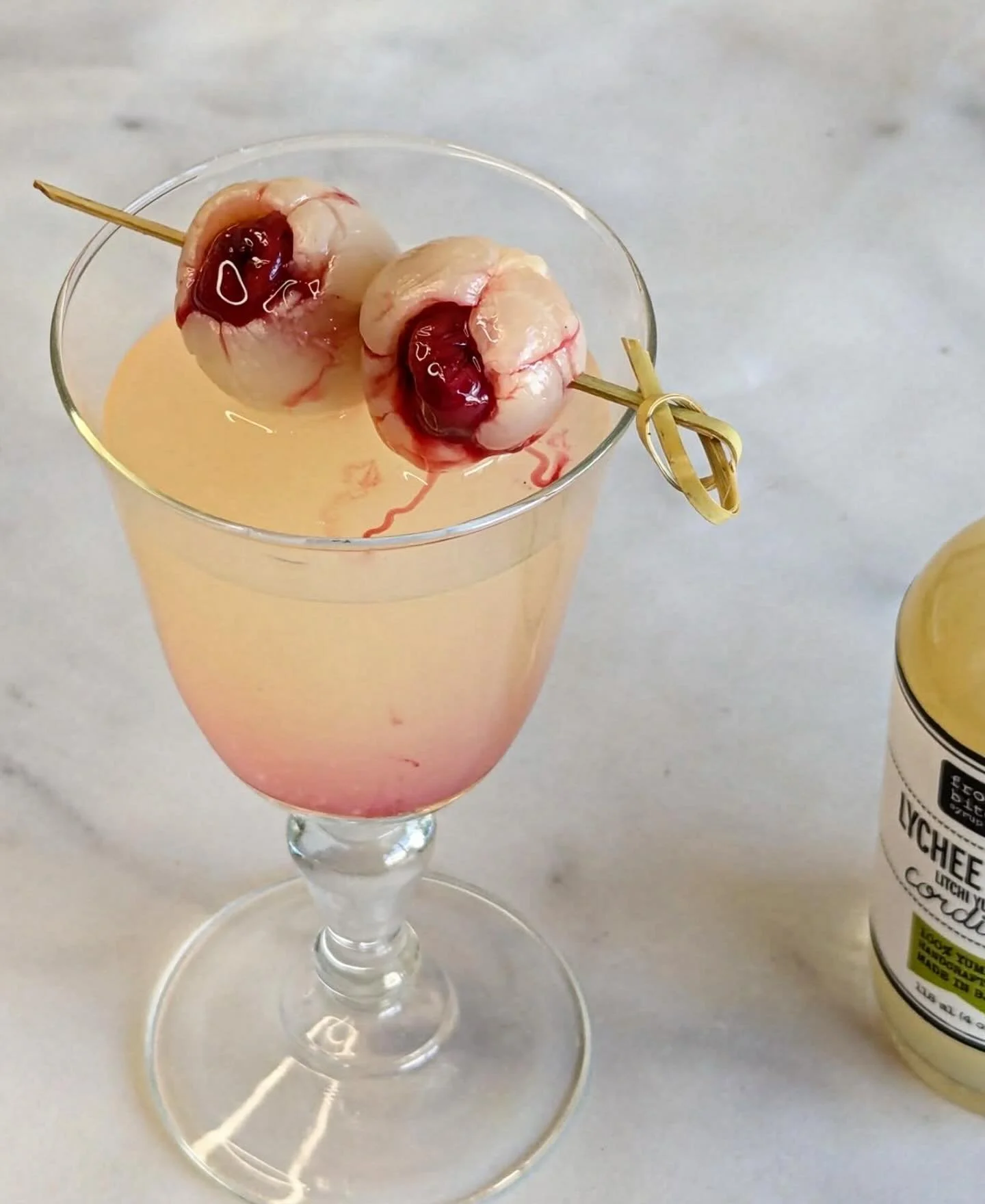 Sorry folks. It’s almost Halloween and icky, freaky, gory, scary pics are necessary. Nay! Mandatory!
Lychee eyeballs to go with a tasty little lychee yuzu mocktail to be enjoyed by all the ghoulies in your life.
#halloweenfun #halloween #mockta