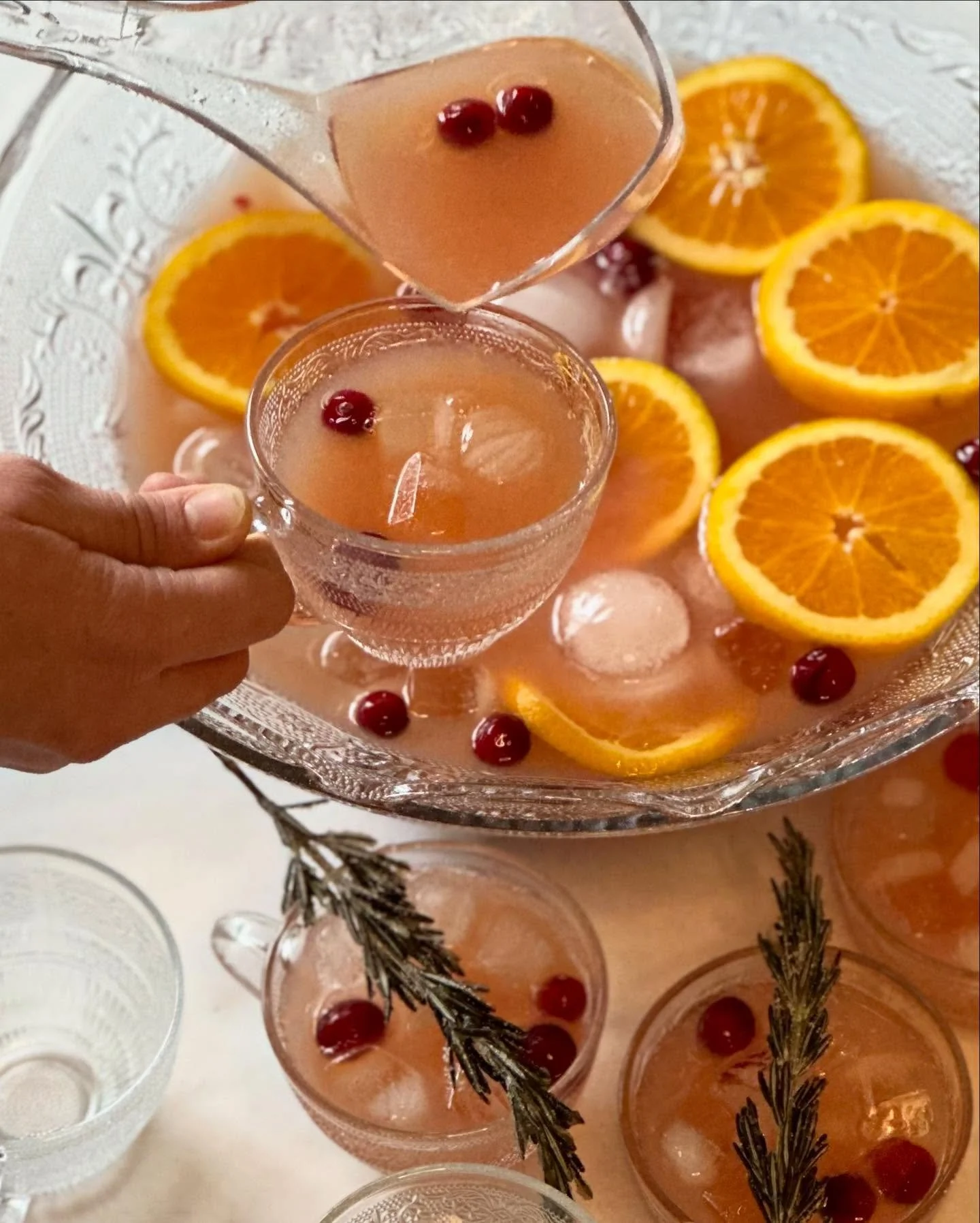 Festive party time!! Through an easy punch together that the whole family can enjoy.
Orange juice, cranberry juice, pineapple juice, cordial of choice (we love sour cherry but Kalamansi lime is great too!) and top with sparkling water. Measure with y