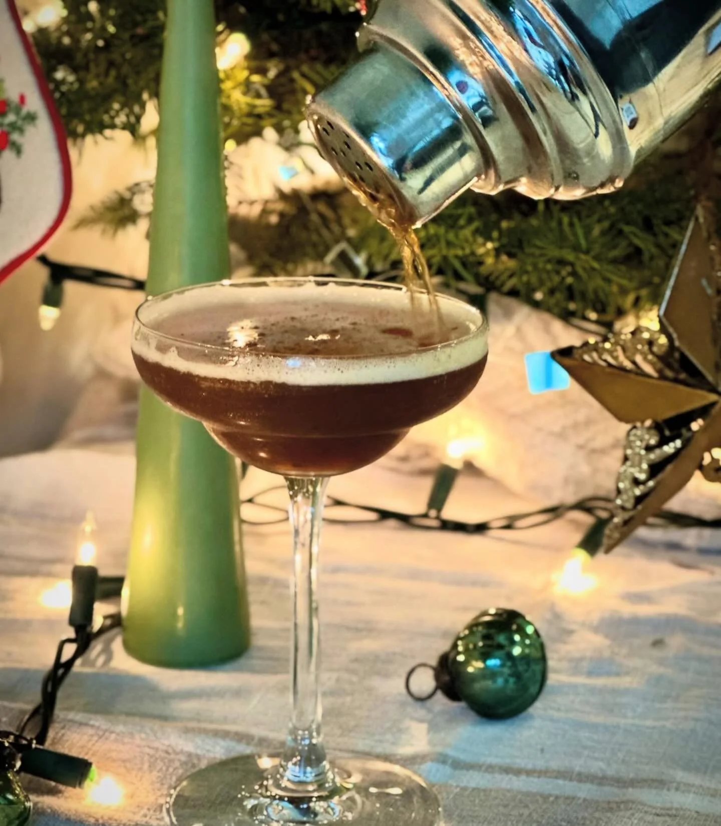 Wrapping up a magical week of holiday festivities and an espresso martini is on the menu for restoring the home back to normalcy. 

1 1/2 oz vodka
1 1/2 oz coffee liquor
1/2 oz frostbites oak aged vanilla syrup
1 oz cold brew

Shake over ice and stra