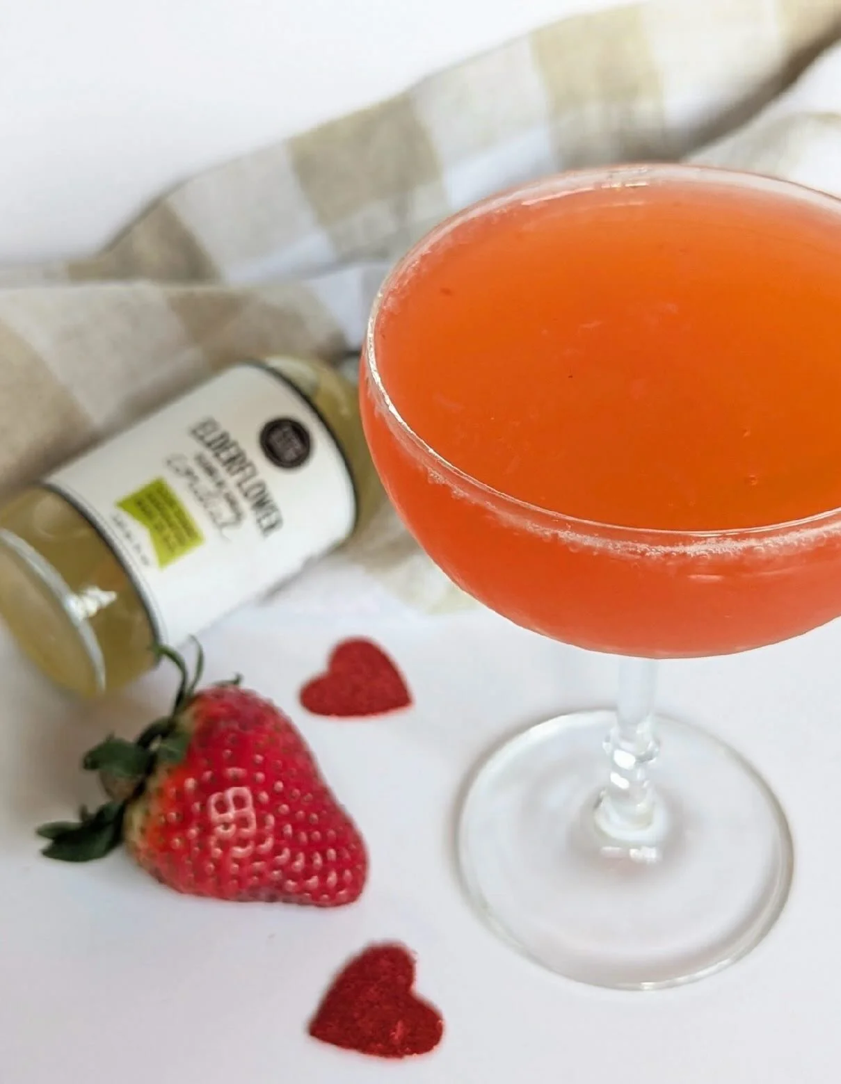 Drink up, Buttercup! This tasty martini style cocktail is not just for V-Day. It tastes like spring, and we&rsquo;re ready for it! 

Strawberry Martini
3 sliced strawberries
&frac12; oz lemon juice
1 oz elderflower cordial
&frac12; oz orange liquor
2