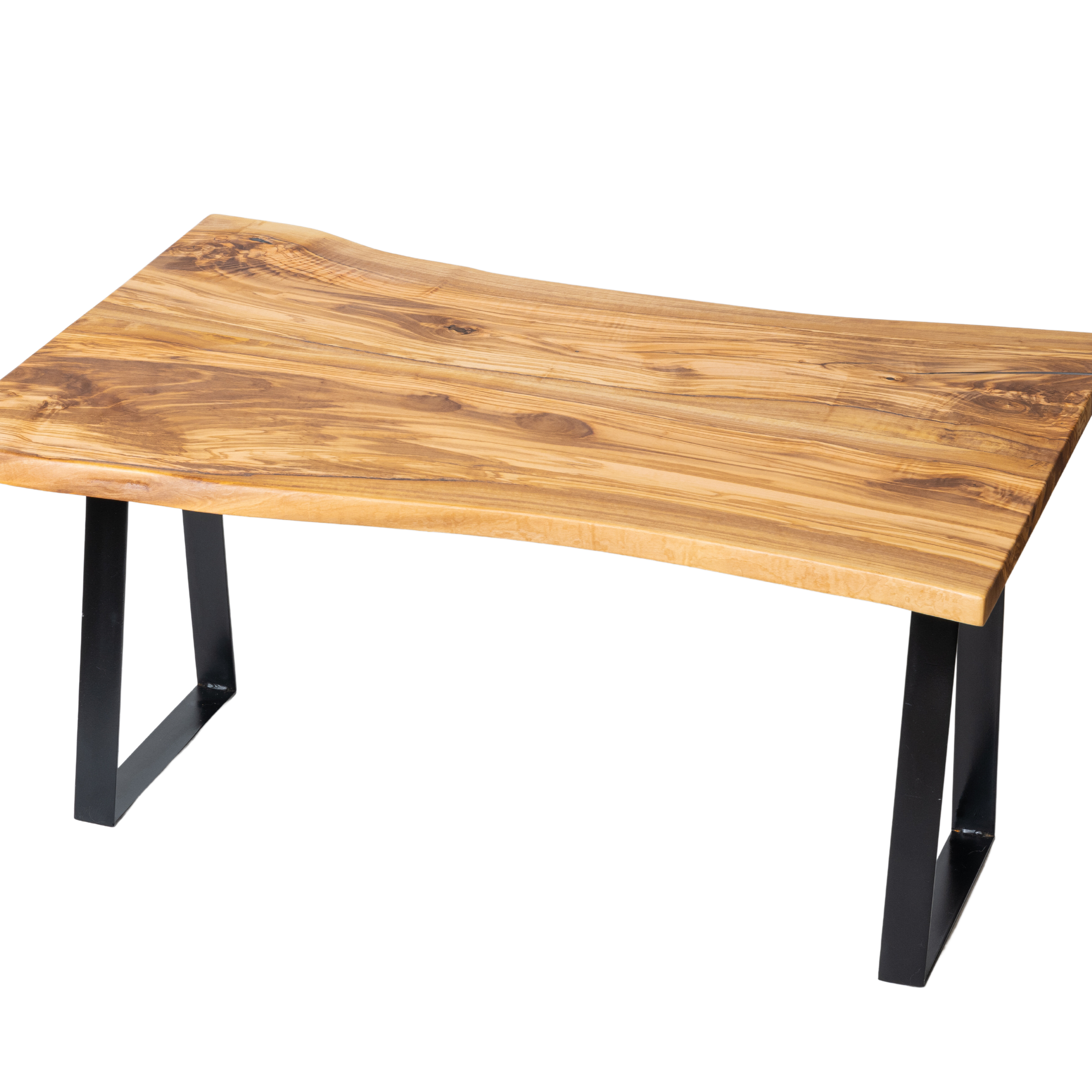 Olive Coffee Table with Metal Legs