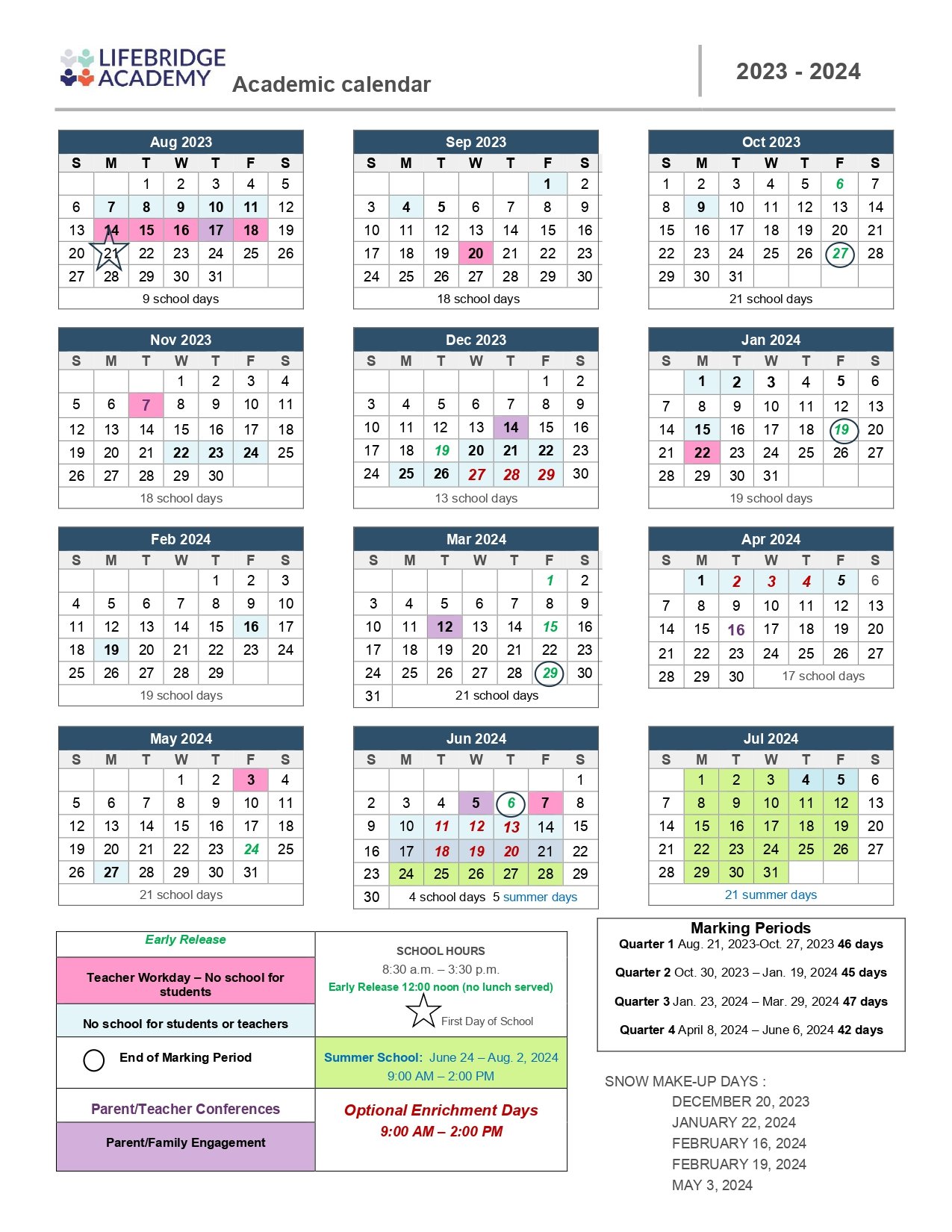 Calendar Lifebridge Academy Calendar Lifebridge Academy