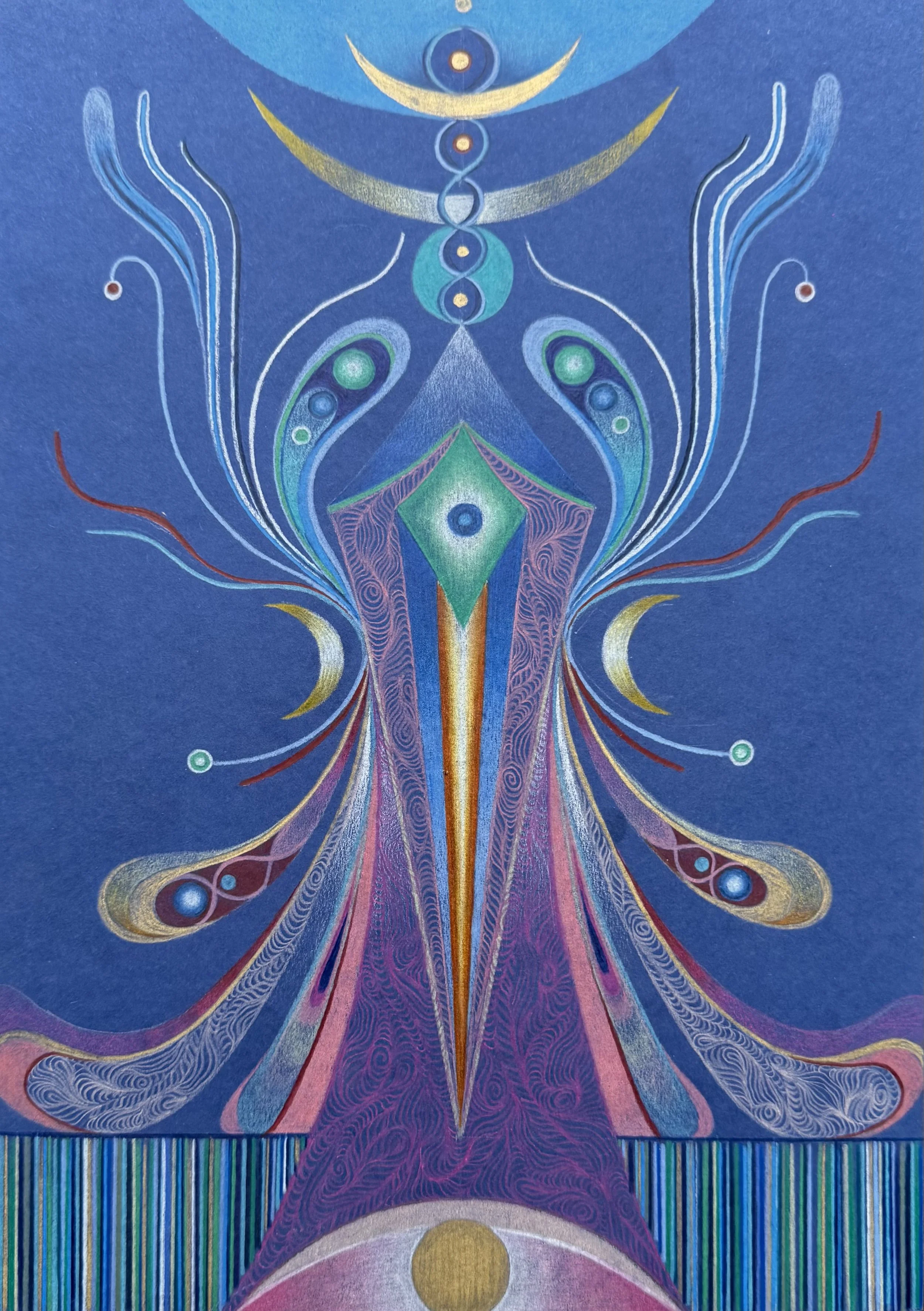 Mermaids, Coloured pencil drawing 047